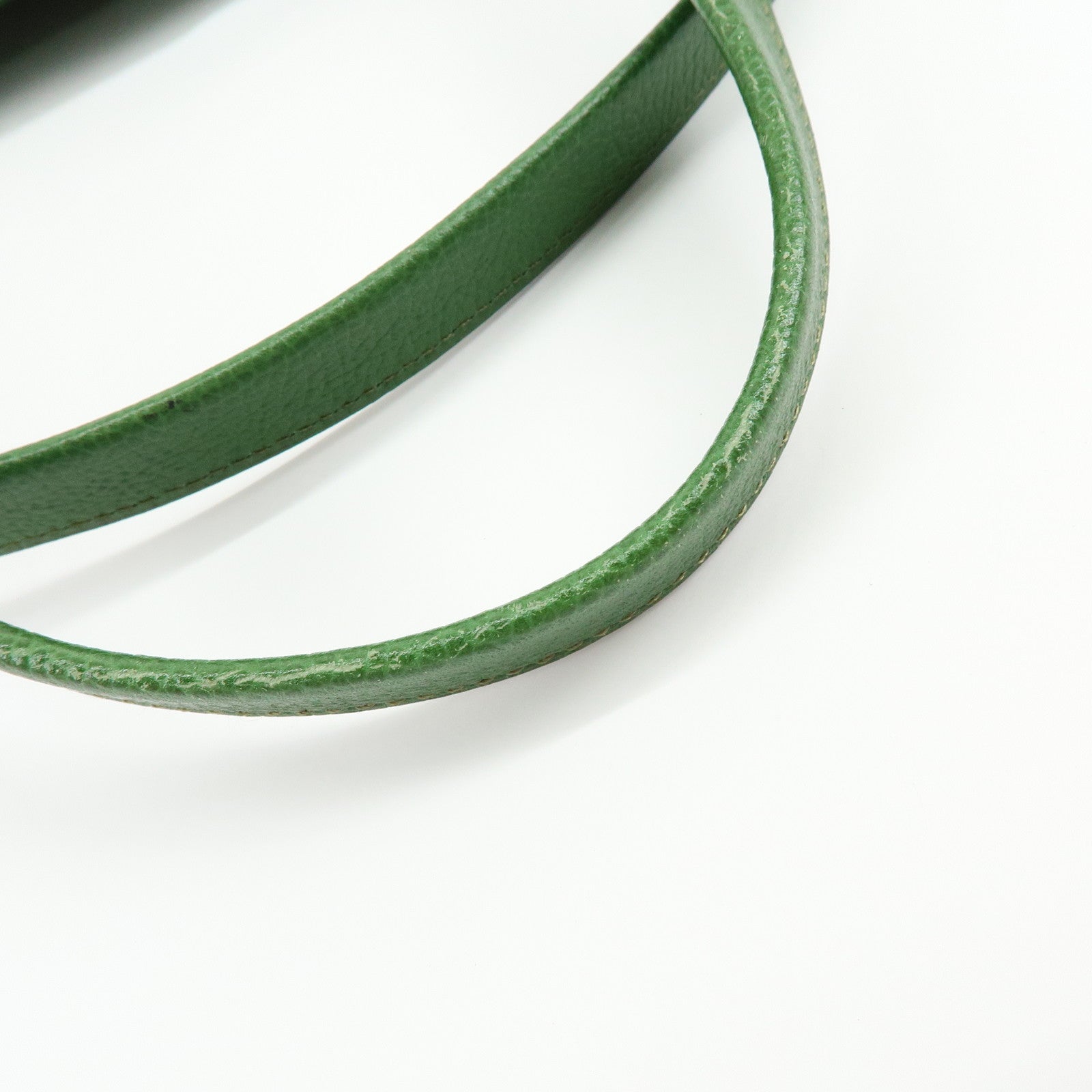 DELVAUX Louise Leather Shoulder Bag Hand Bag Green