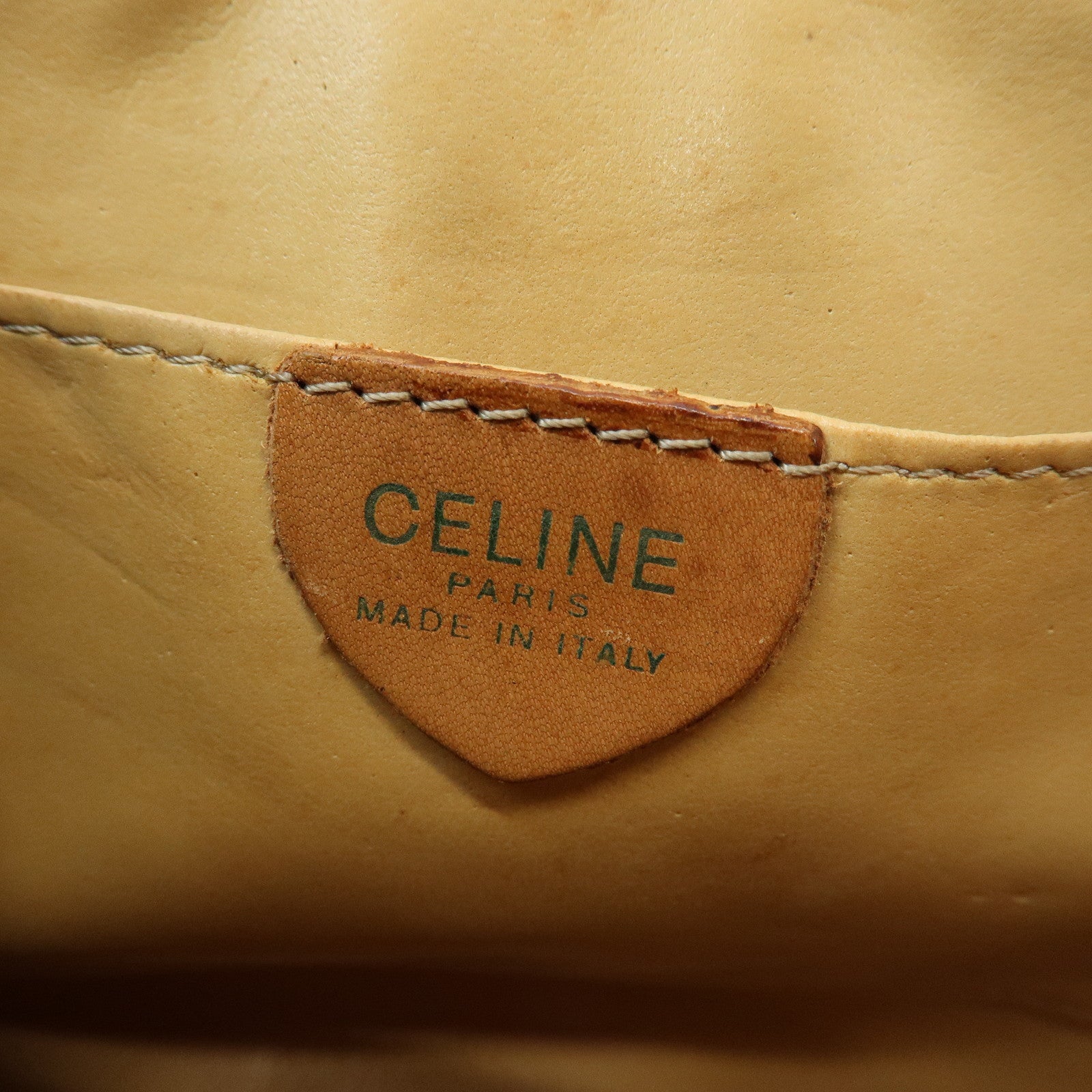 CELINE Macadam PVC Leather Shoulder Bag Crossbody Bag Brown