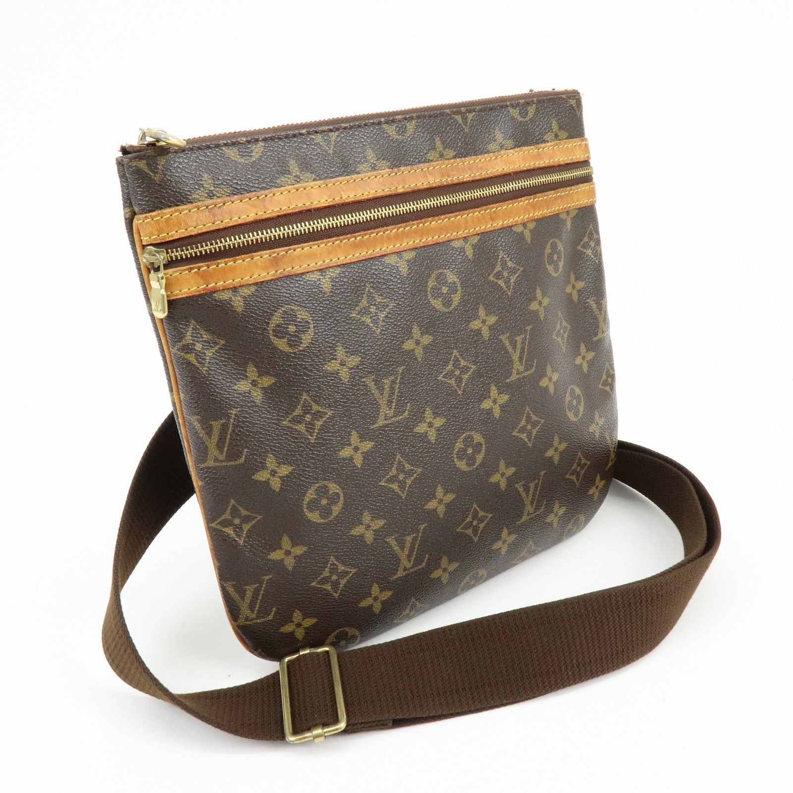 Louis Vuitton Monogram Pochette Bosphore Shoulder Bag Brown M40044