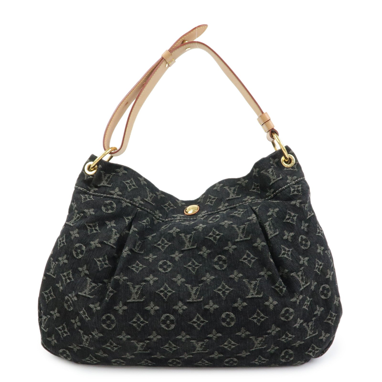 Louis Vuitton Monogram Denim Daily PM Leather Shoulder Bag Noir M40494