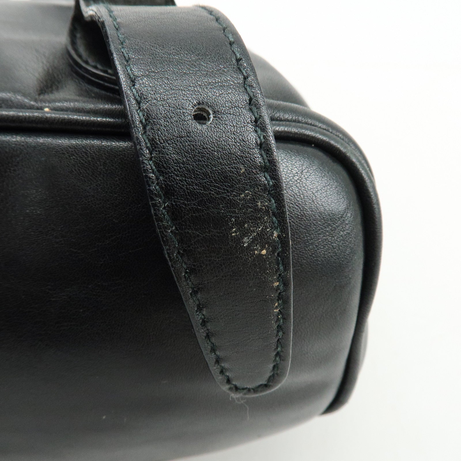 GUCCI Bamboo Leather Backpack Rucksack Black 003・2058・0016
