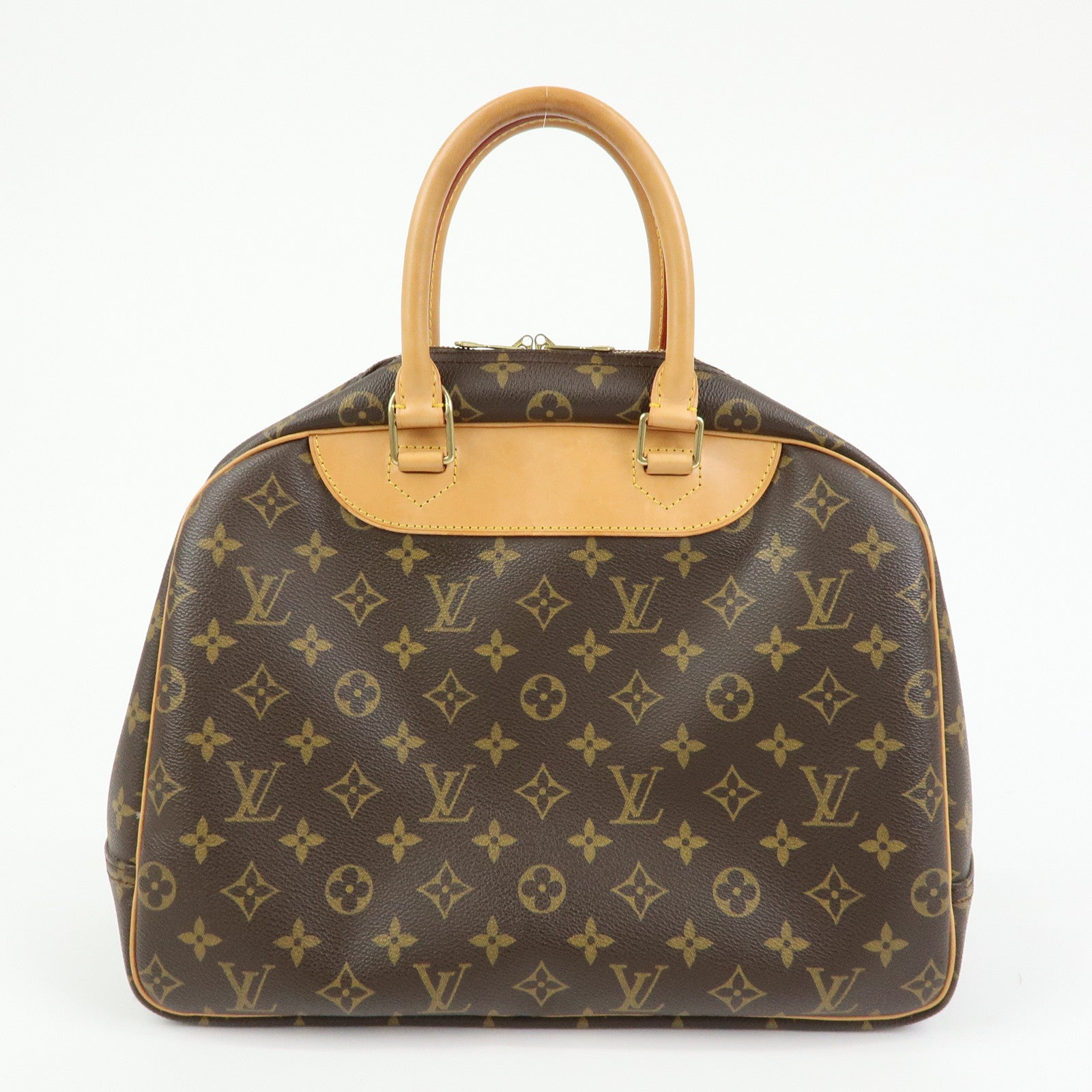 Louis Vuitton Monogram Deauville Canvas Hand Bag Brown M47270