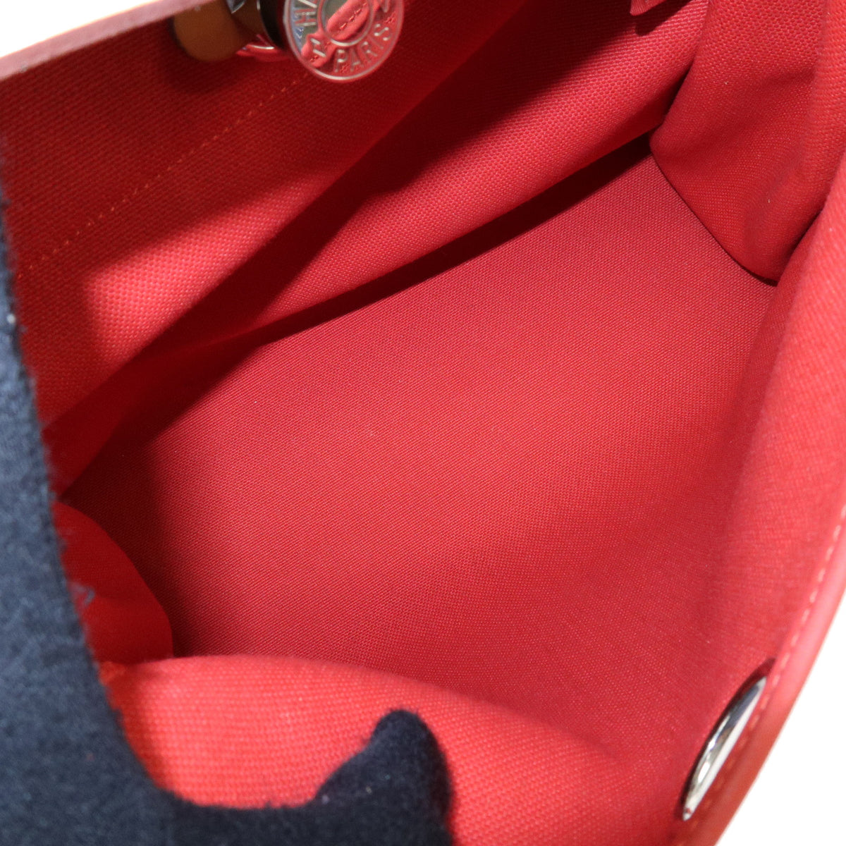 HERMES Toile Militaire Herbag Zip PM  2Way Bag T Stamped Sanguine