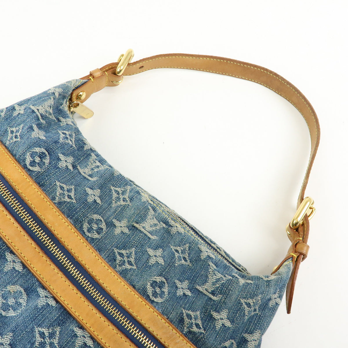 Louis Vuitton Monogram Denim Baggy GM Shoulder Bag Blue M95048