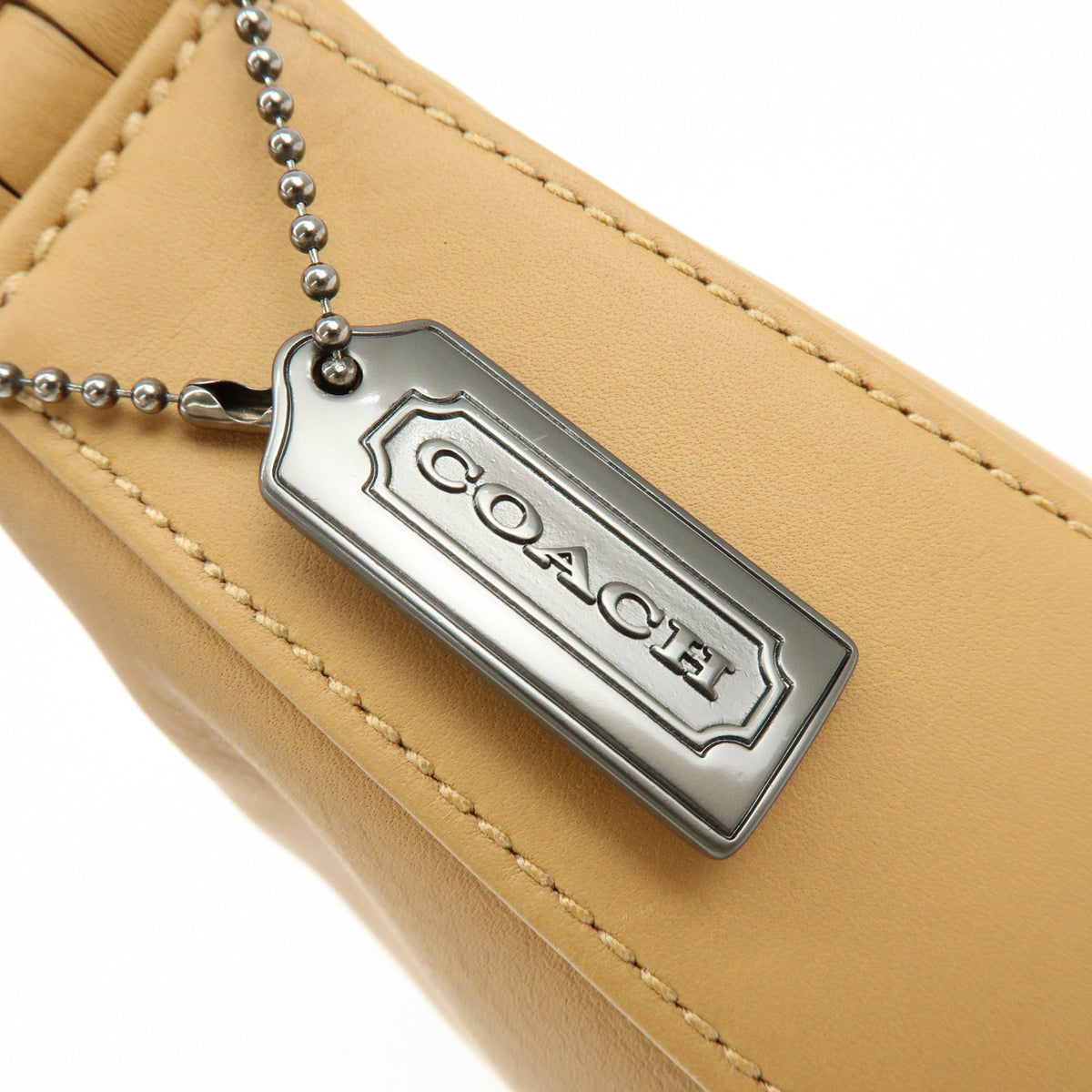 COACH Lot of 2 Signature Canvas Leather Hand Bag Beige Brown
