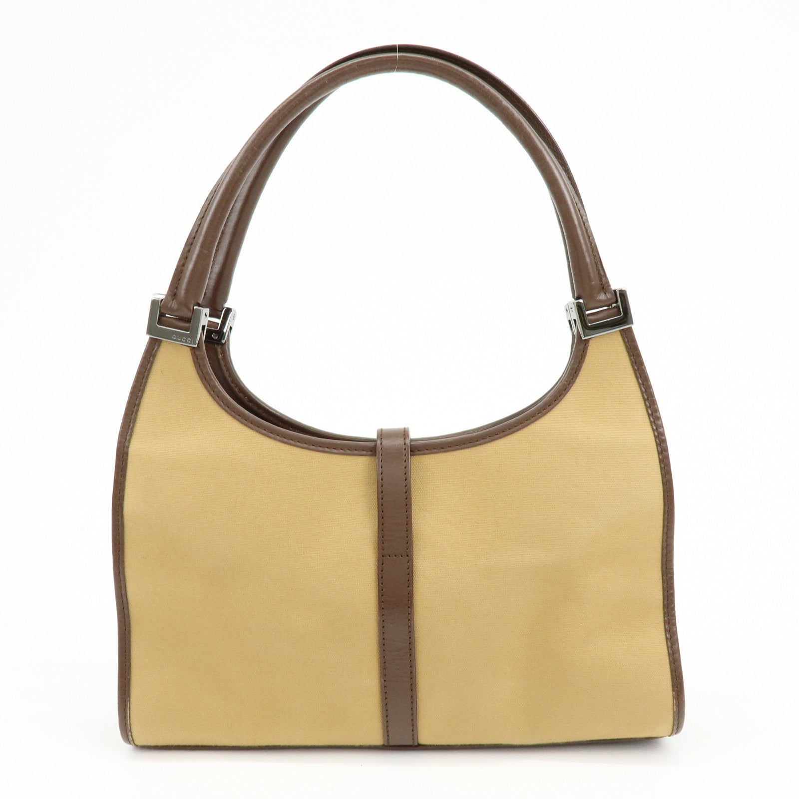 GUCCI Jackie Sherry Canvas Leather Shoulder Bag Hand Bag 002.1068