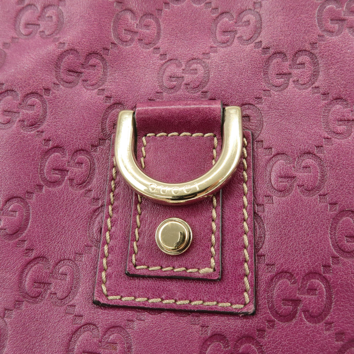 GUCCI Abbey Guccissima Leather Shoulder Bag Crossbody Bag Purple 131326