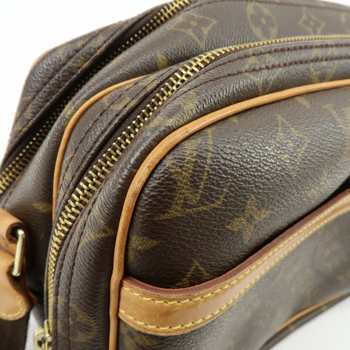 Louis Vuitton Monogram Reporter PM Shoulder Crossbody Bag Brown M45254