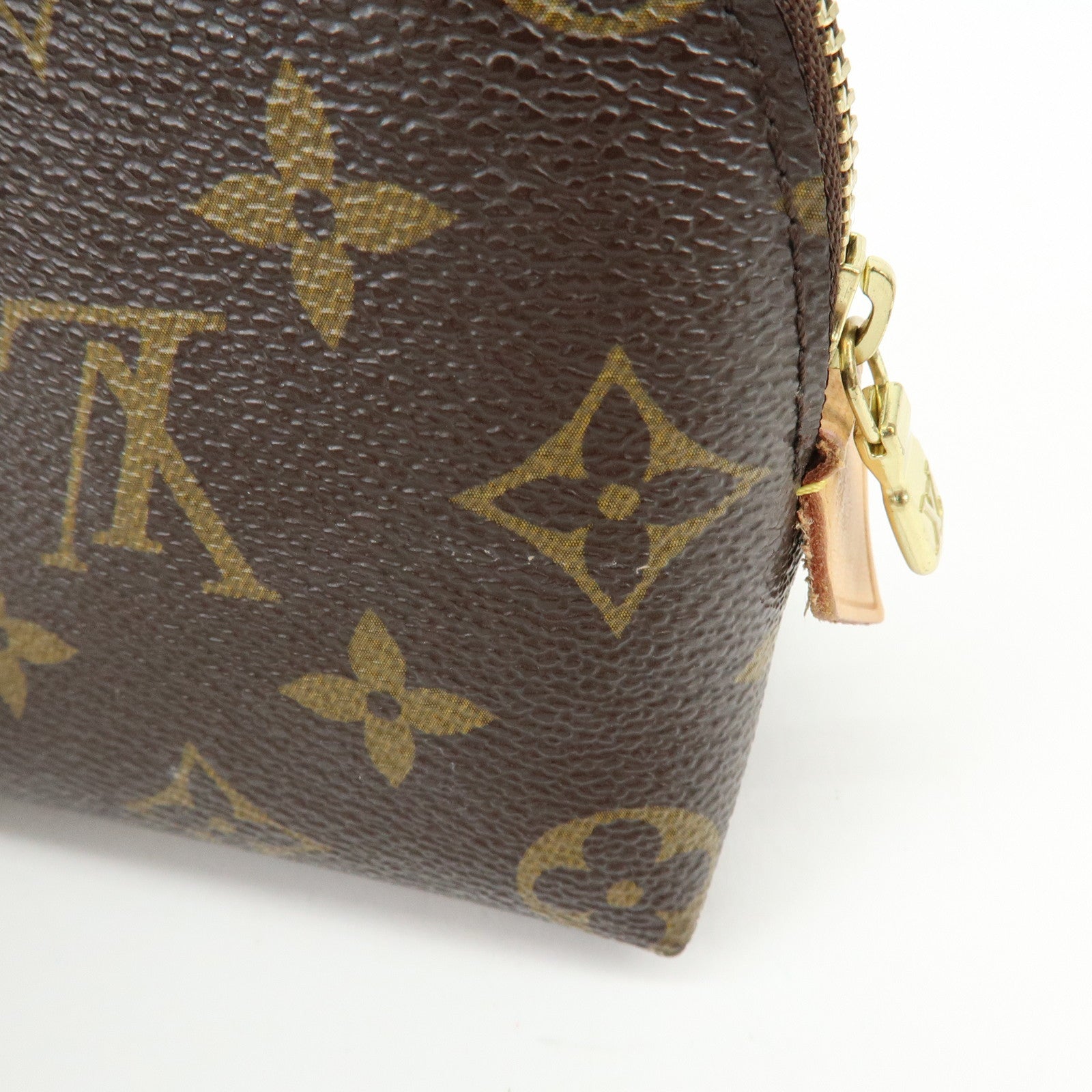 Louis Vuitton Monogram Pochette Cosmetic PM Pouch Brown M47515