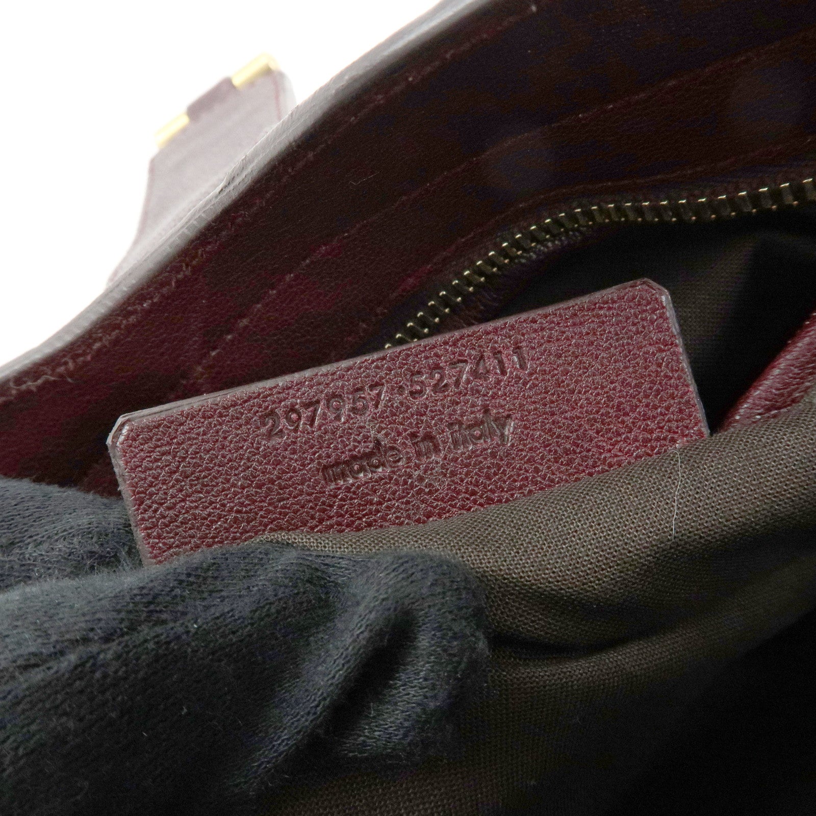 SAINT LAURENT PARIS Y Line Cabas Chyc Leather 2Way Bag Purple Brown