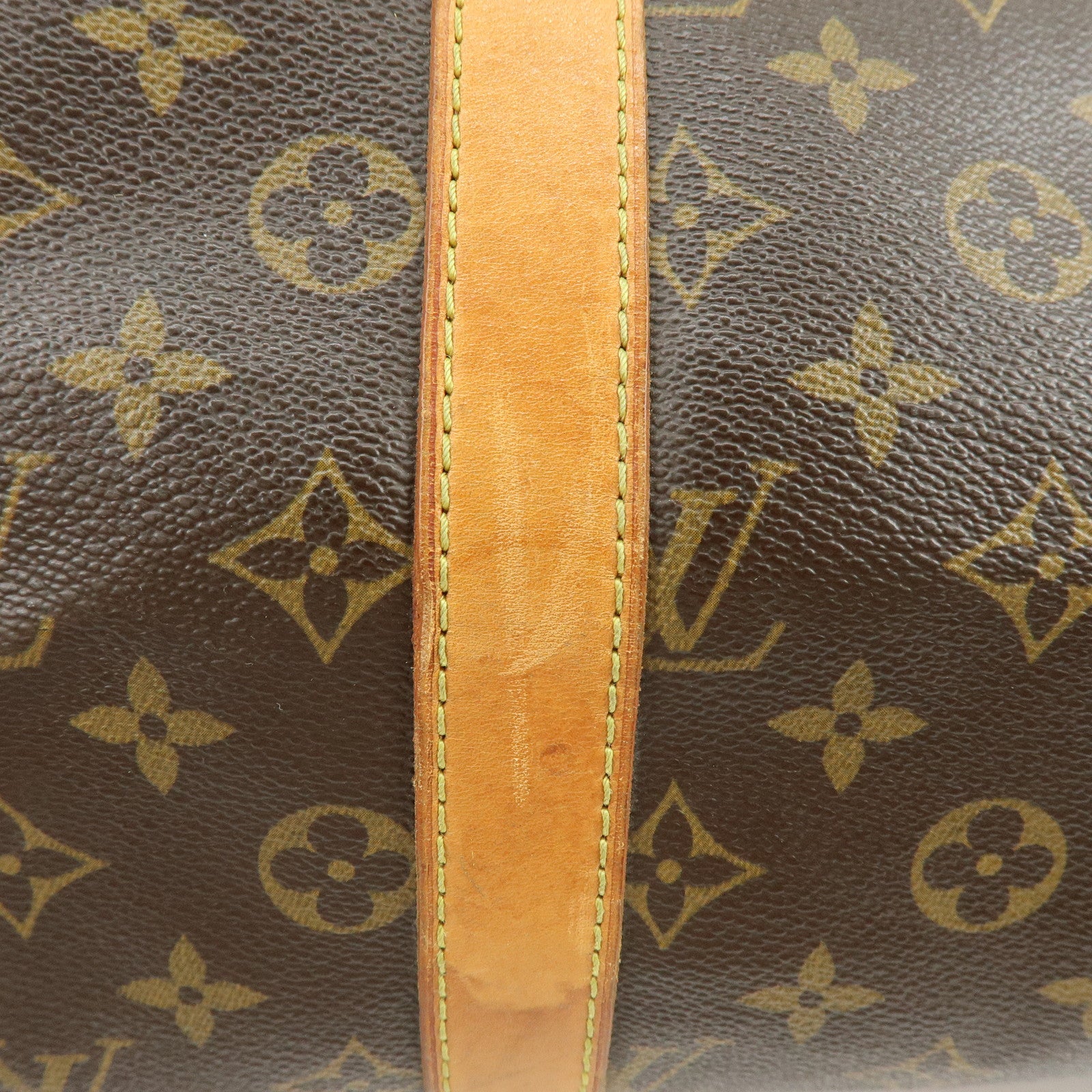 Louis Vuitton Monogram Keep All Bandouliere 45 Boston Bag Brown M41418