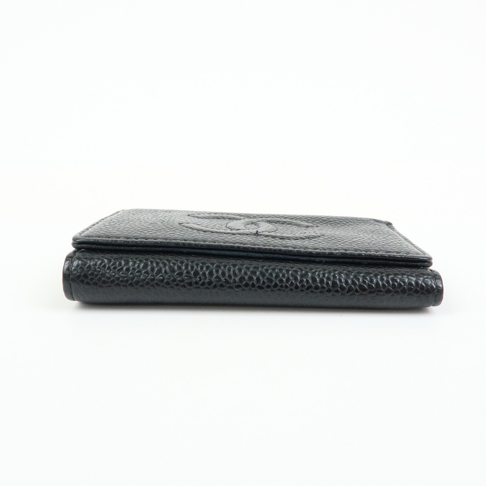 CHANEL COCO Mark Cavierskin Key Case Key Holder Black