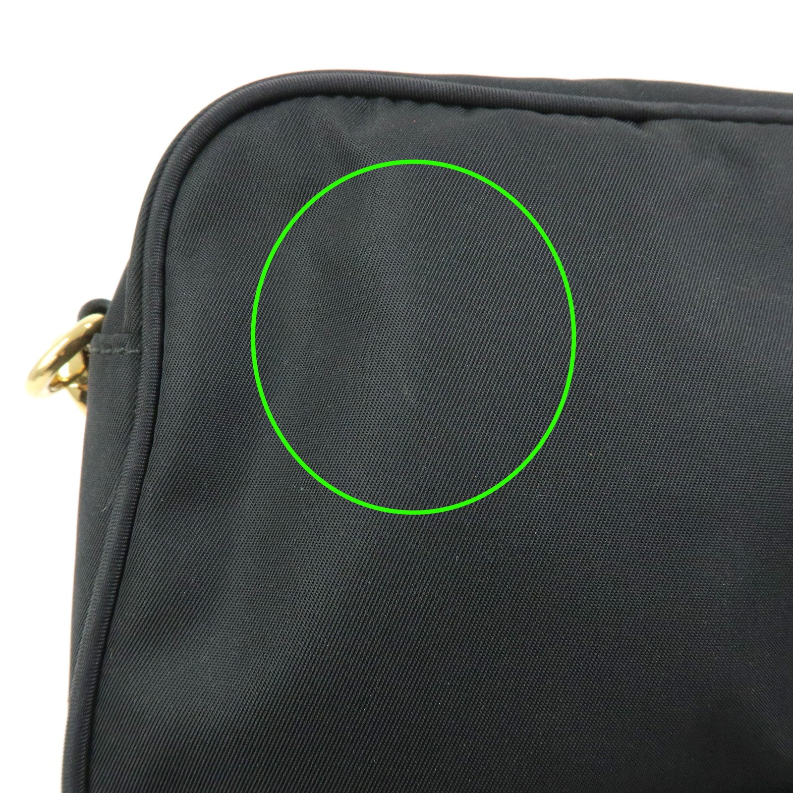 PRADA Nylon Leather Mini Shoulder Bag Crossbody Bag Black