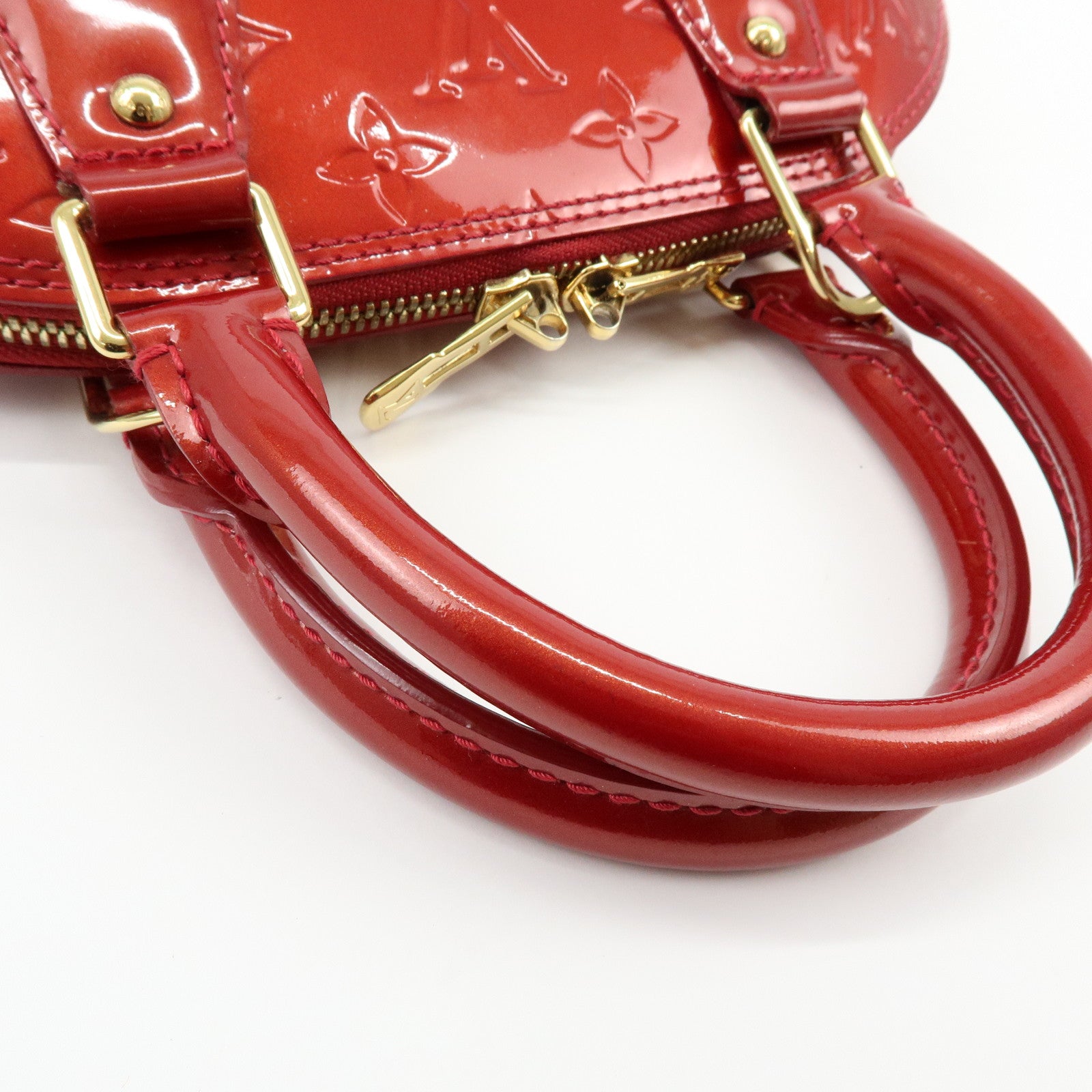 Louis Vuitton Monogram Vernis Alma BB 2Way Bag Red M91606