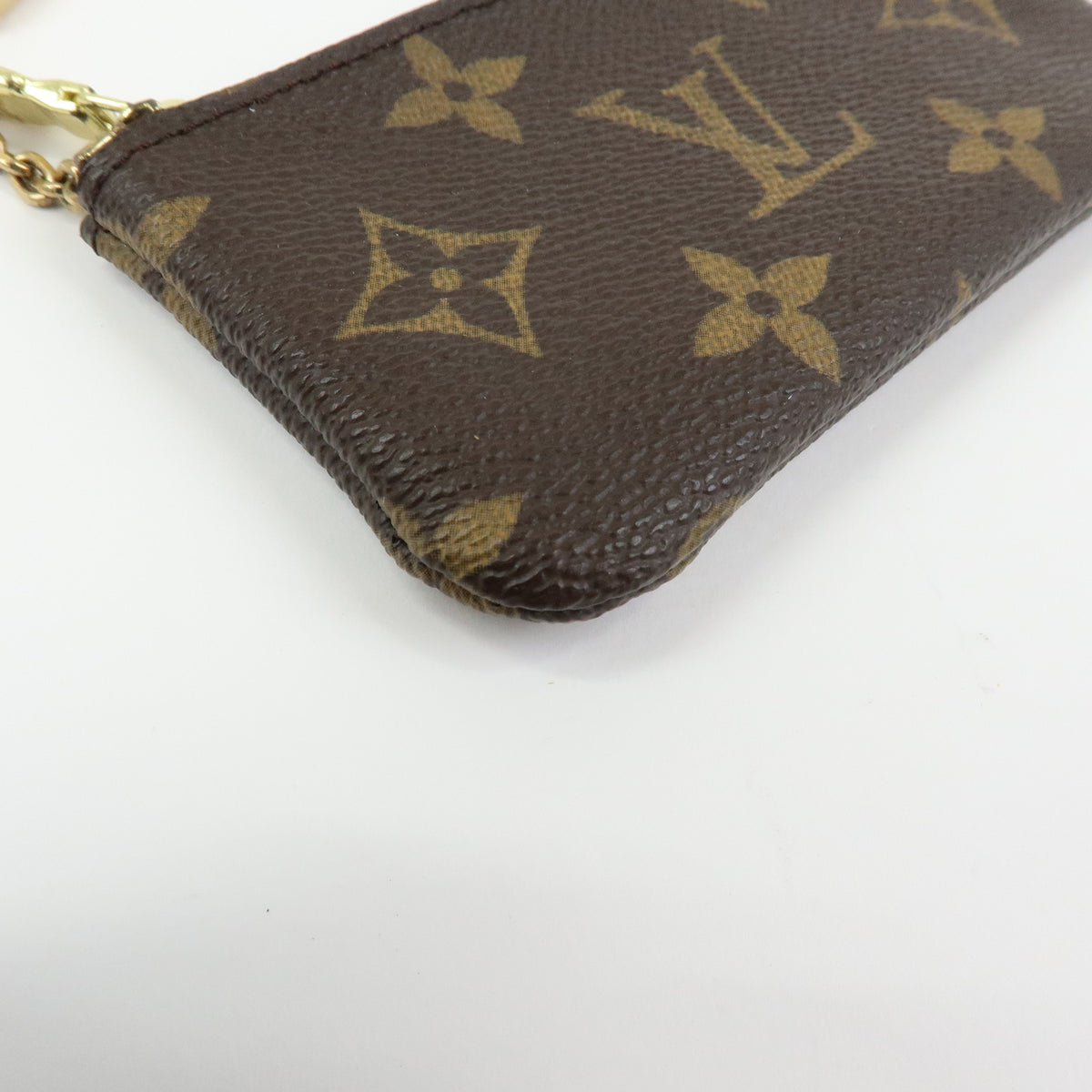 Louis Vuitton Monogram Pochette Cles Coin Case Key Case Brown M62650
