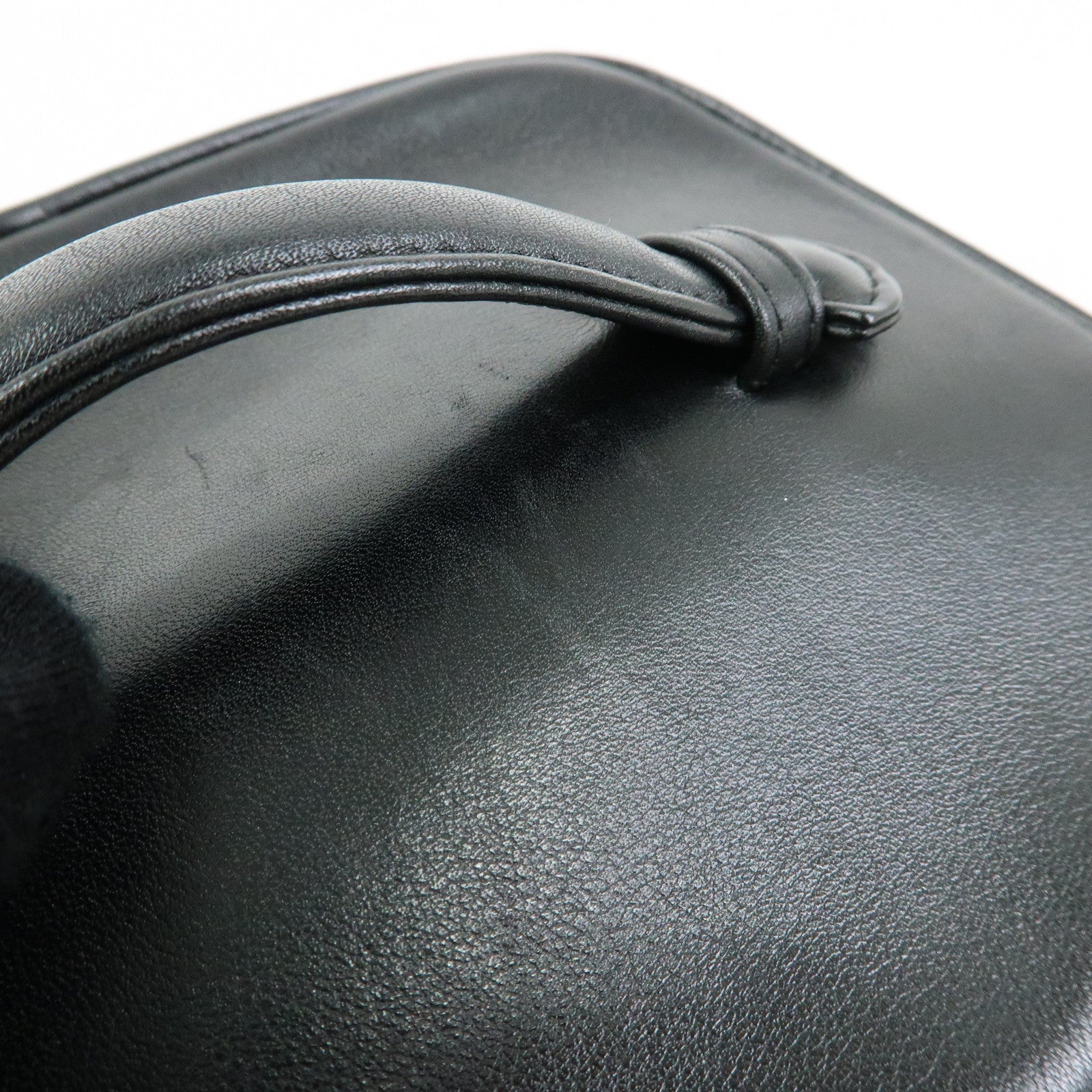 CHANEL Bicolore COCO Mark Calf Leather Vanity Bag Black A01618