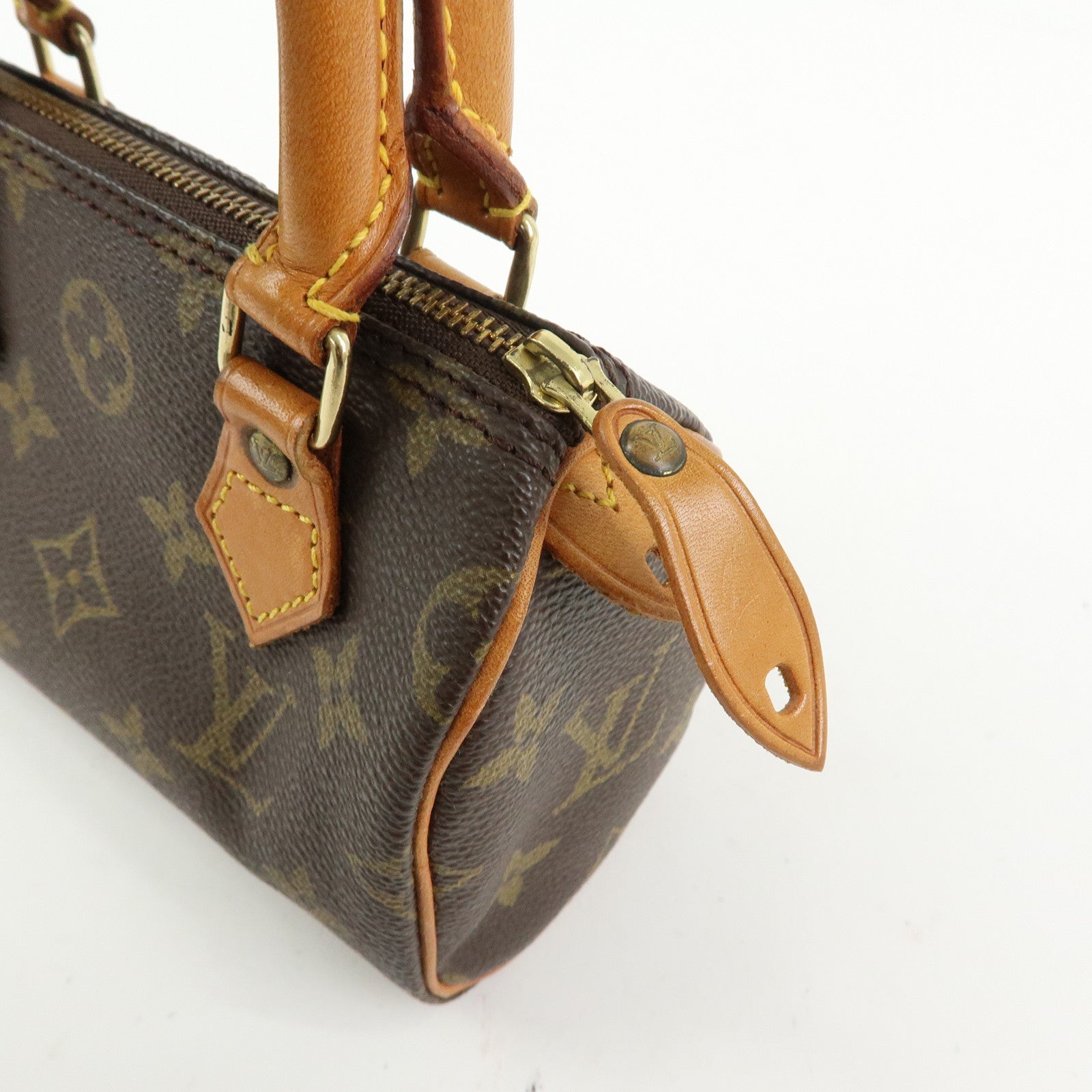 Louis Vuitton Monogram Mini Speedy Hand Bag Brown M41534