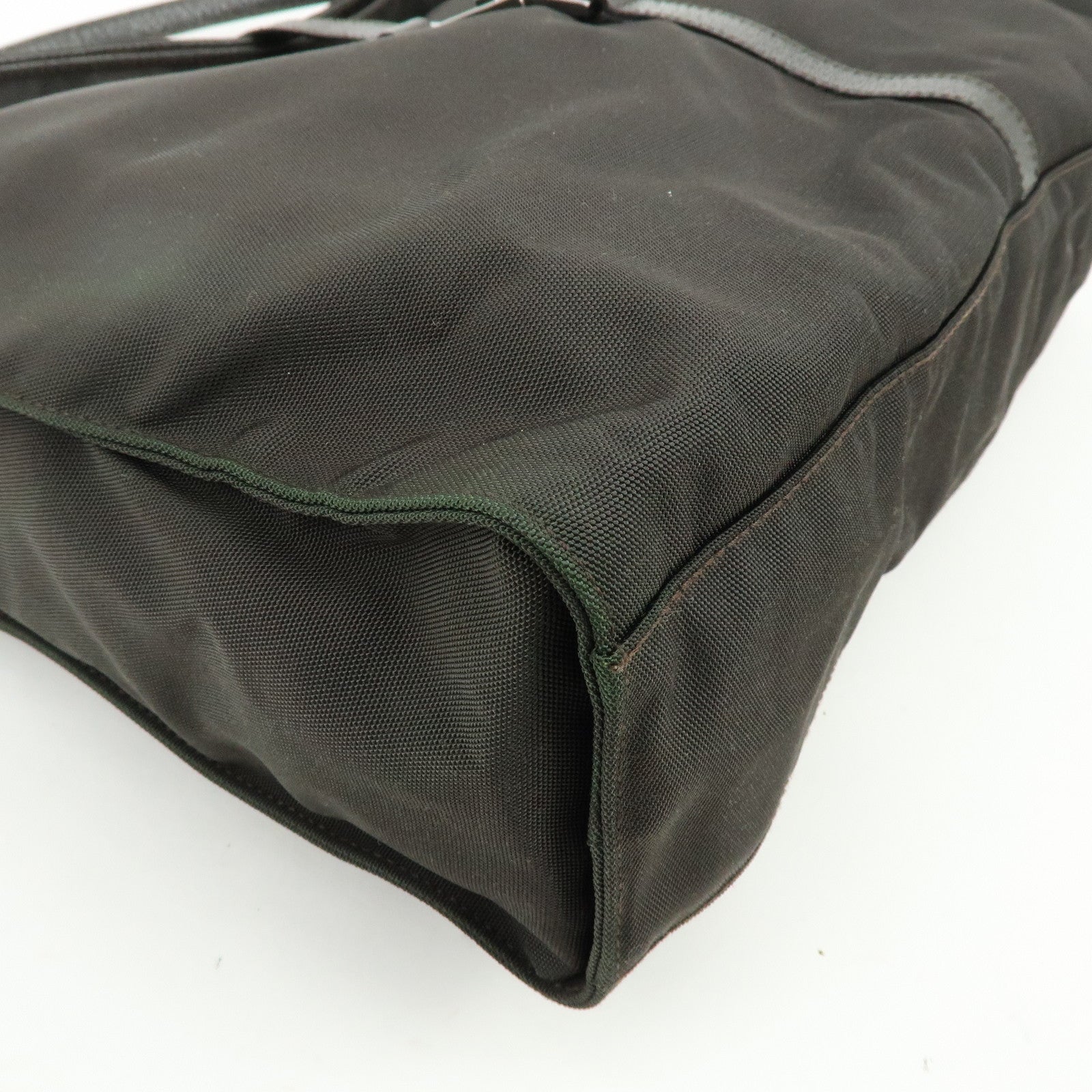 GUCCI Jackie Nylon Leather Shoulder Bag Dark Brown 001 3348