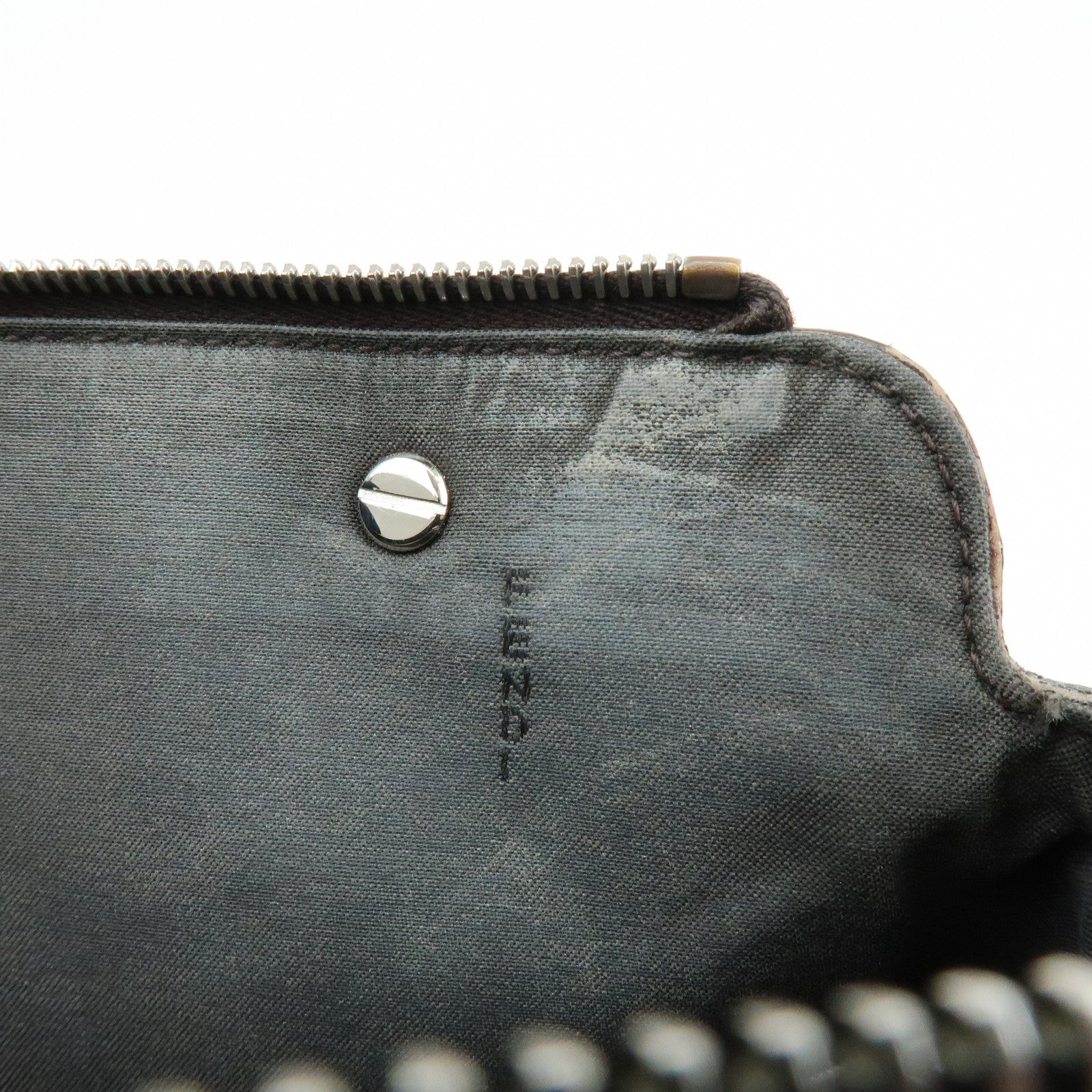 FENDI By The Way Medium 2Way Bag Hand Bag Shoulder Bag Gray 8BL146