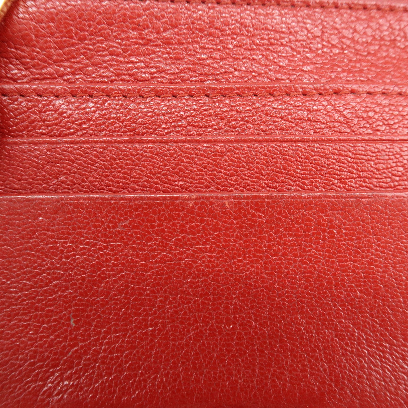 MIU MIU Madras Leather Slim Card Holder Fragment Coin Case Red 5MC446