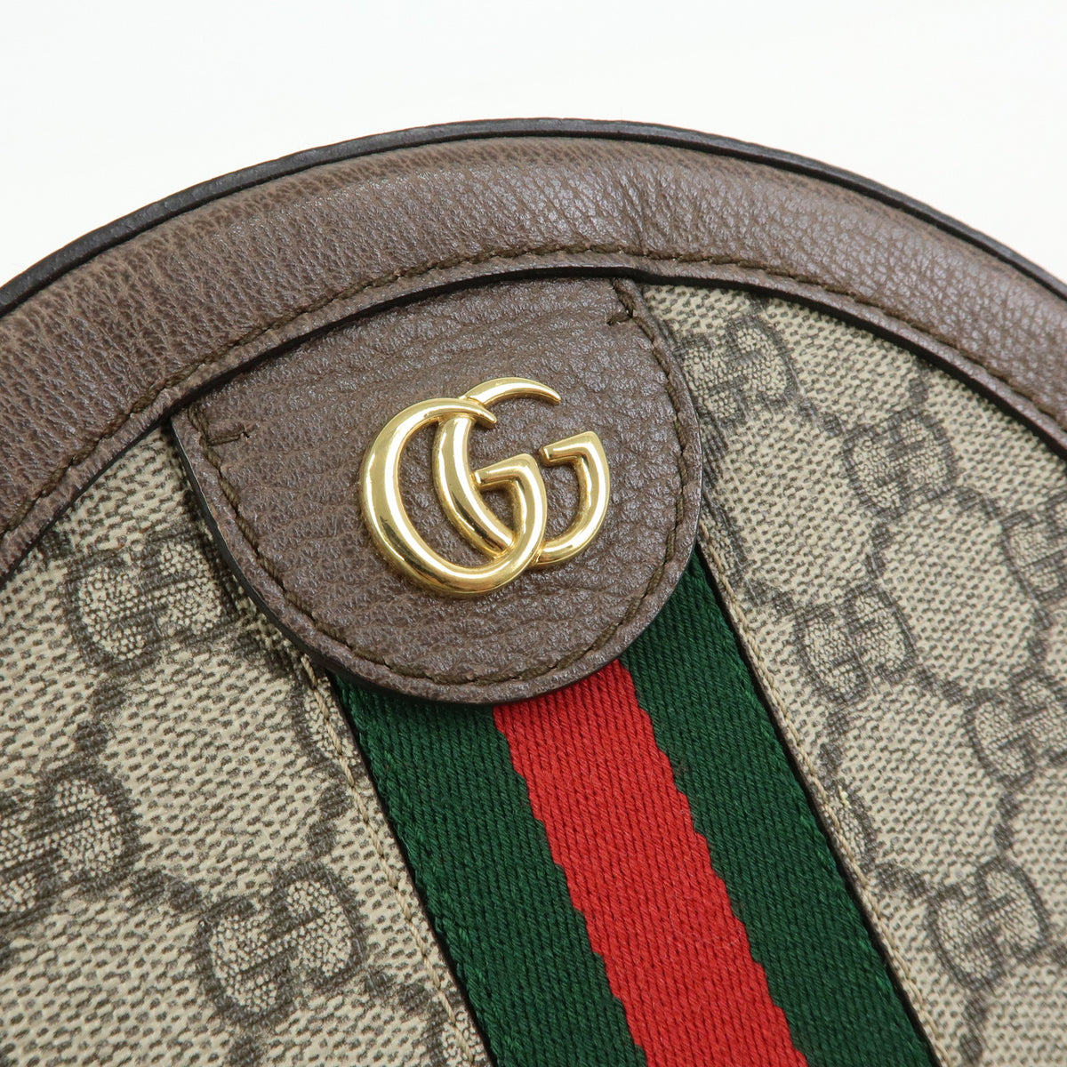 GUCCI Ophidia Sherry Double G Round Mini Chain Shoulder Bag 550618