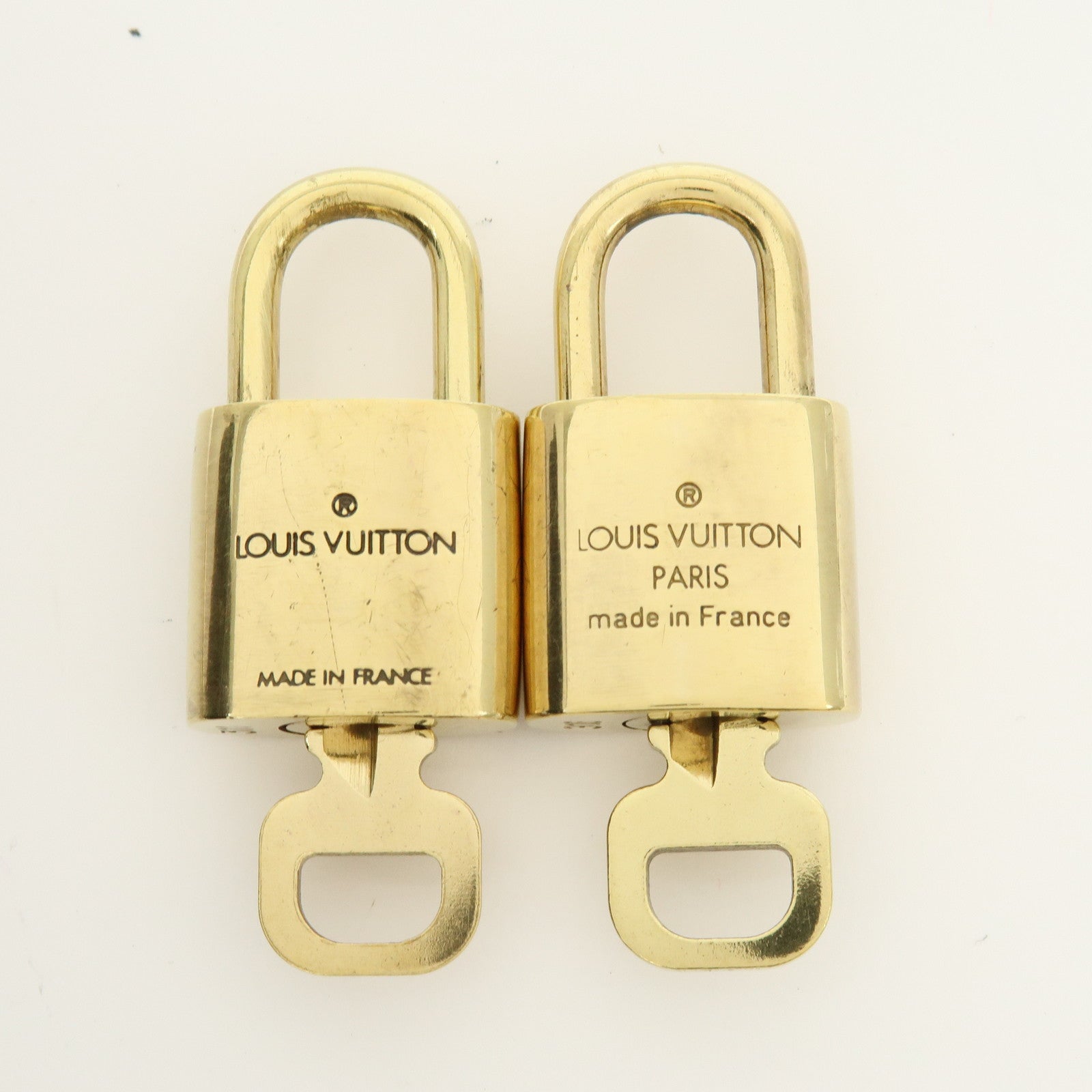 Louis Vuitton Lot of 10 Lock & Key Cadena Key Lock Gold