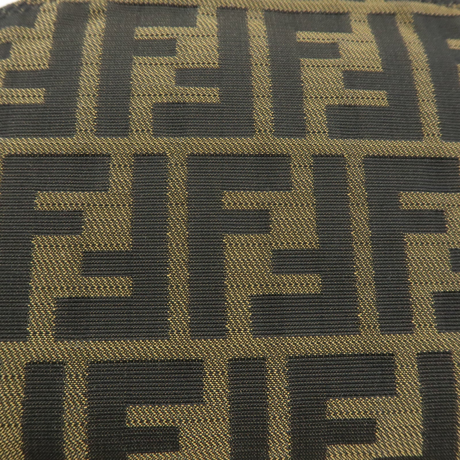 FENDI  Zucca Canvas Pouch Cosmetic Pouch Brown Gold 7N0005