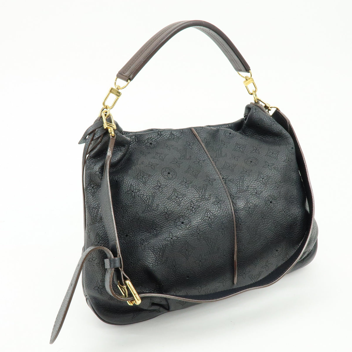Louis Vuitton Monogram Mahina Selene MM 2Way Hand Bag Noir M93987