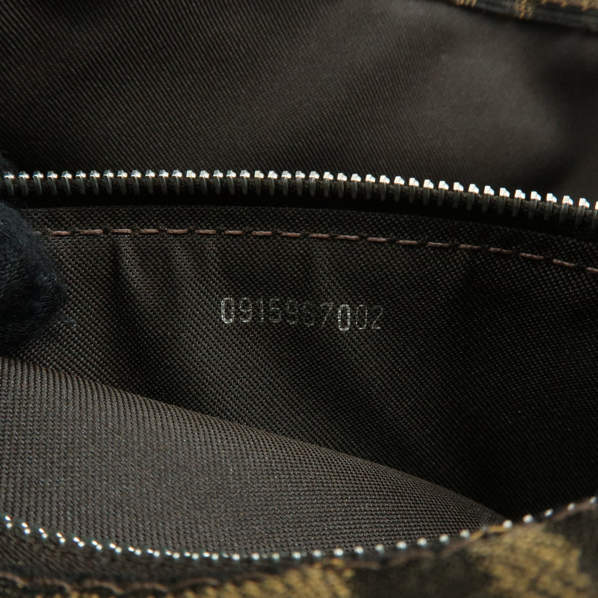FENDI Zucca Jacquard Canvas Leather Shoulder Bag Brown Black 0915967002