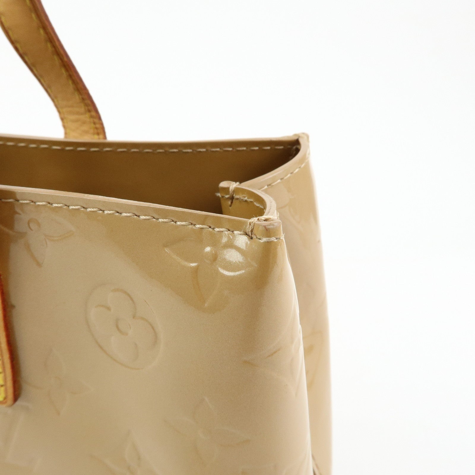 Louis Vuitton Monogram Vernis Reade PM Leather Hand Bag Noisette M91334