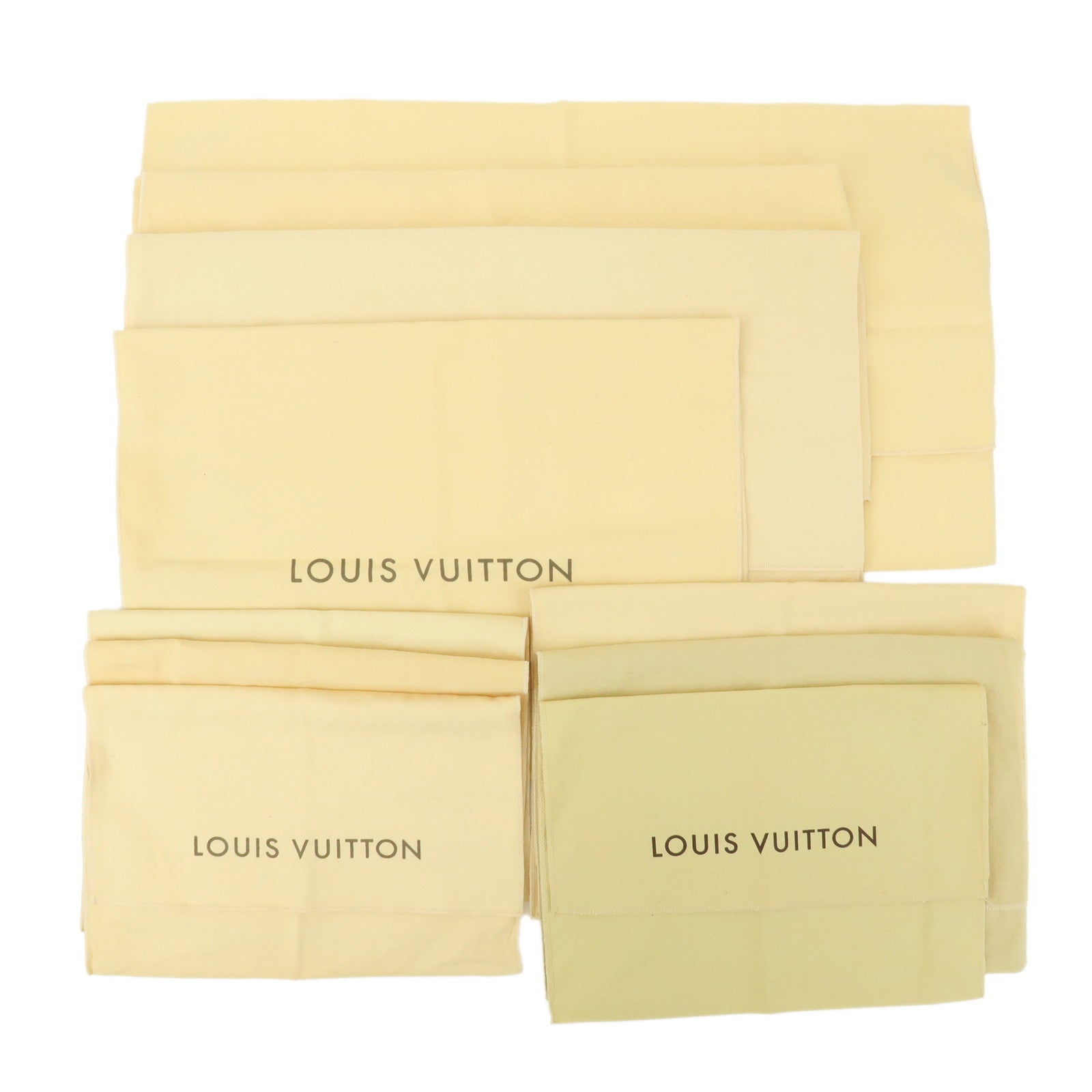 Loiuis Vuitton Set Of 10 Dust Bag Flap Style Beige Brown