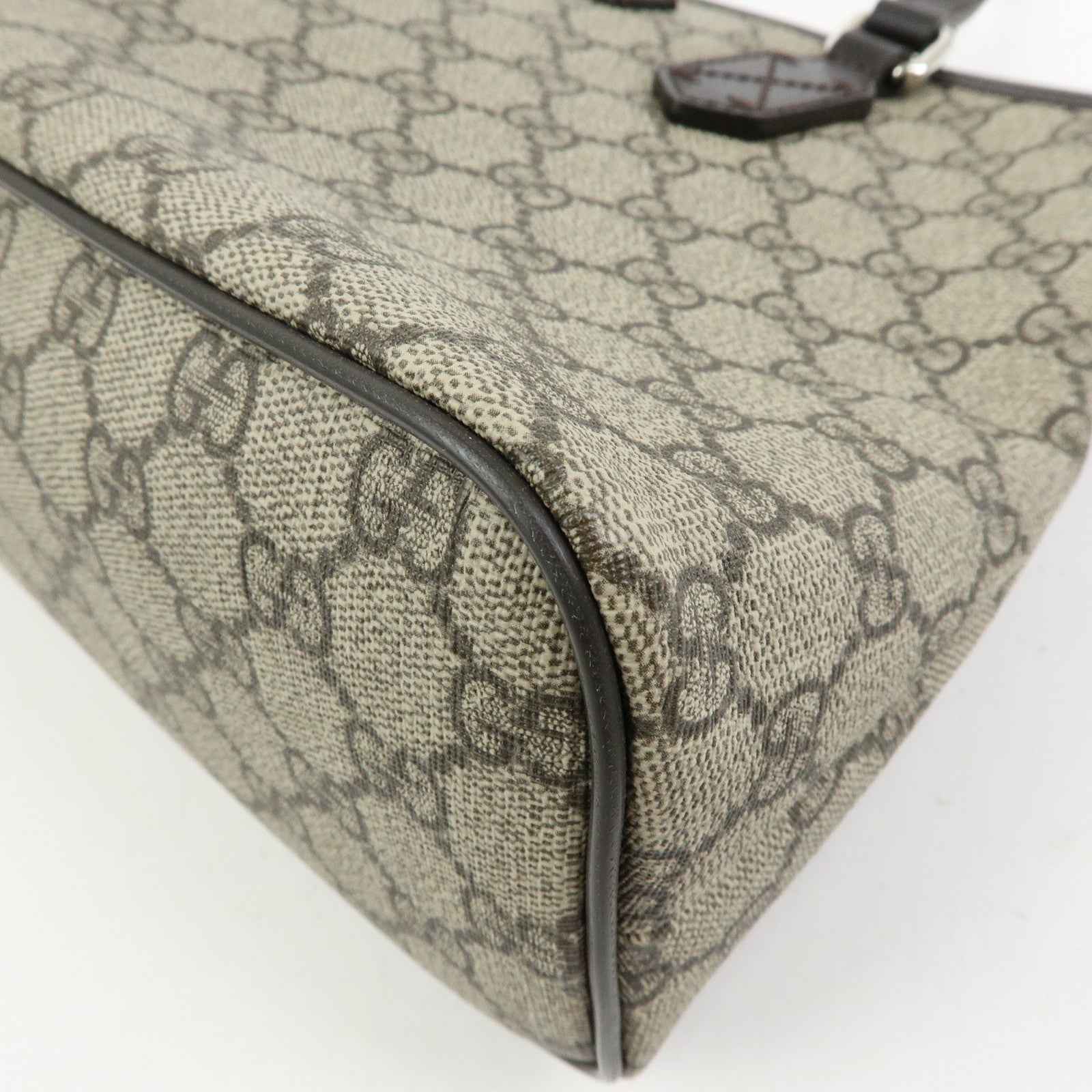 GUCCI GG Supreme 2Way Bag Hand Bag Shoulder Bag Beige Brown 429019