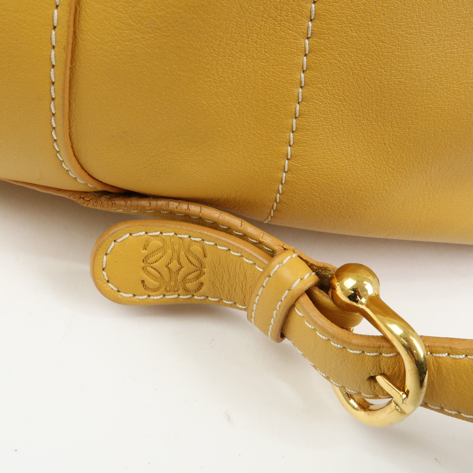 LOEWE Anton Leather Backpack Rucksack Yellow