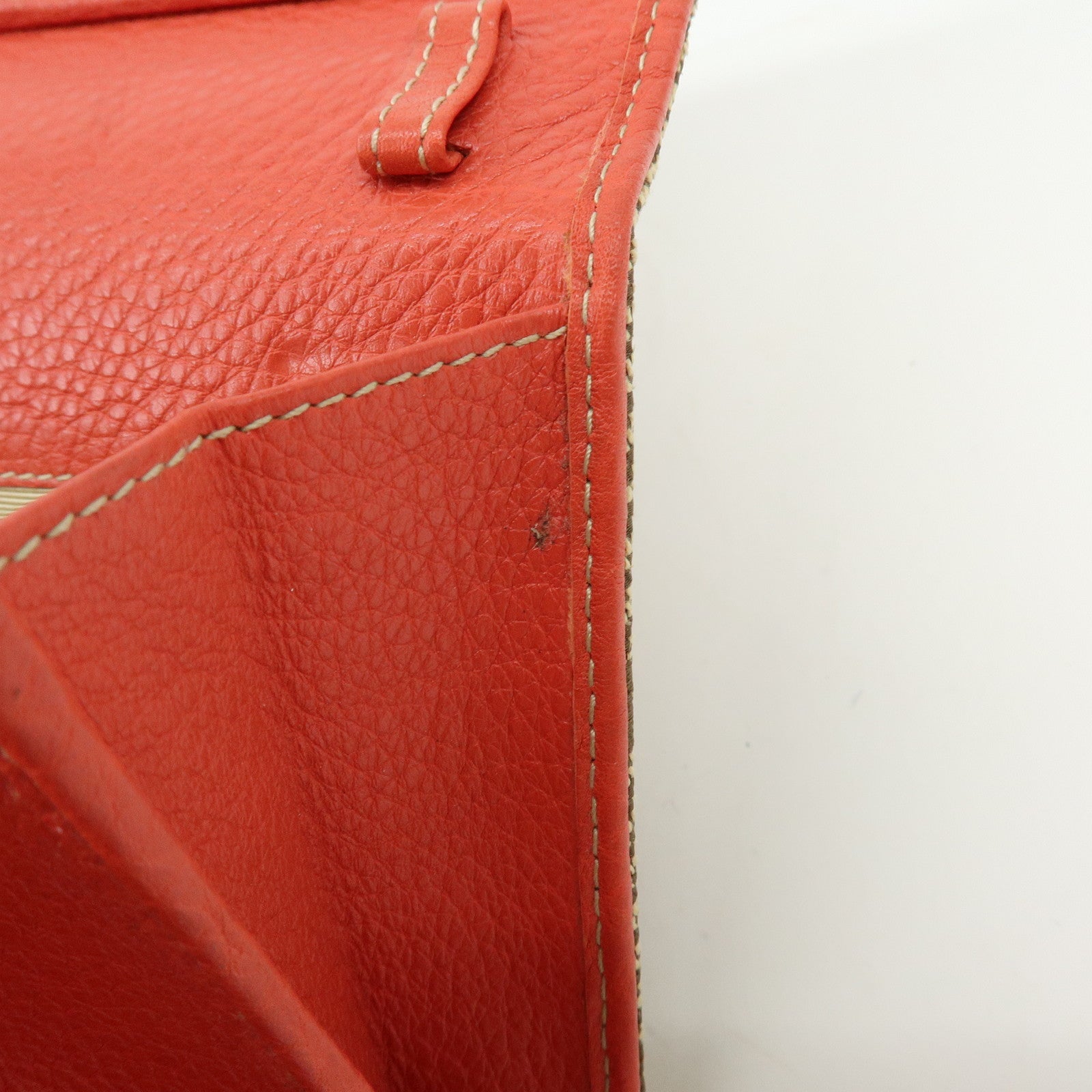 BVLGARI Logomania Jacquard Leather Bi-fold Long Wallet 2Way Bag Beige
