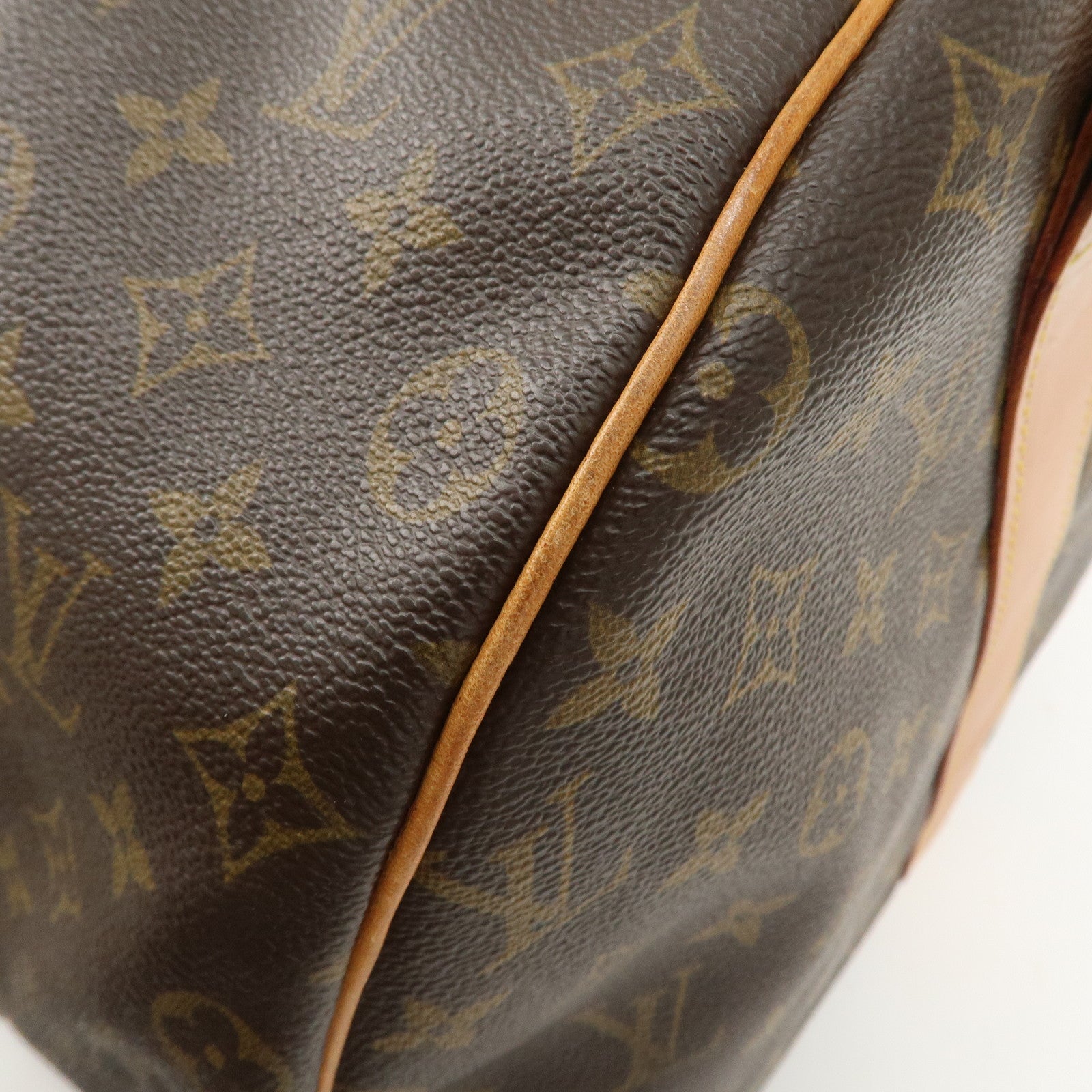 Louis Vuitton Monogram Sac Polochon Boston Bag Brown M41222 Used