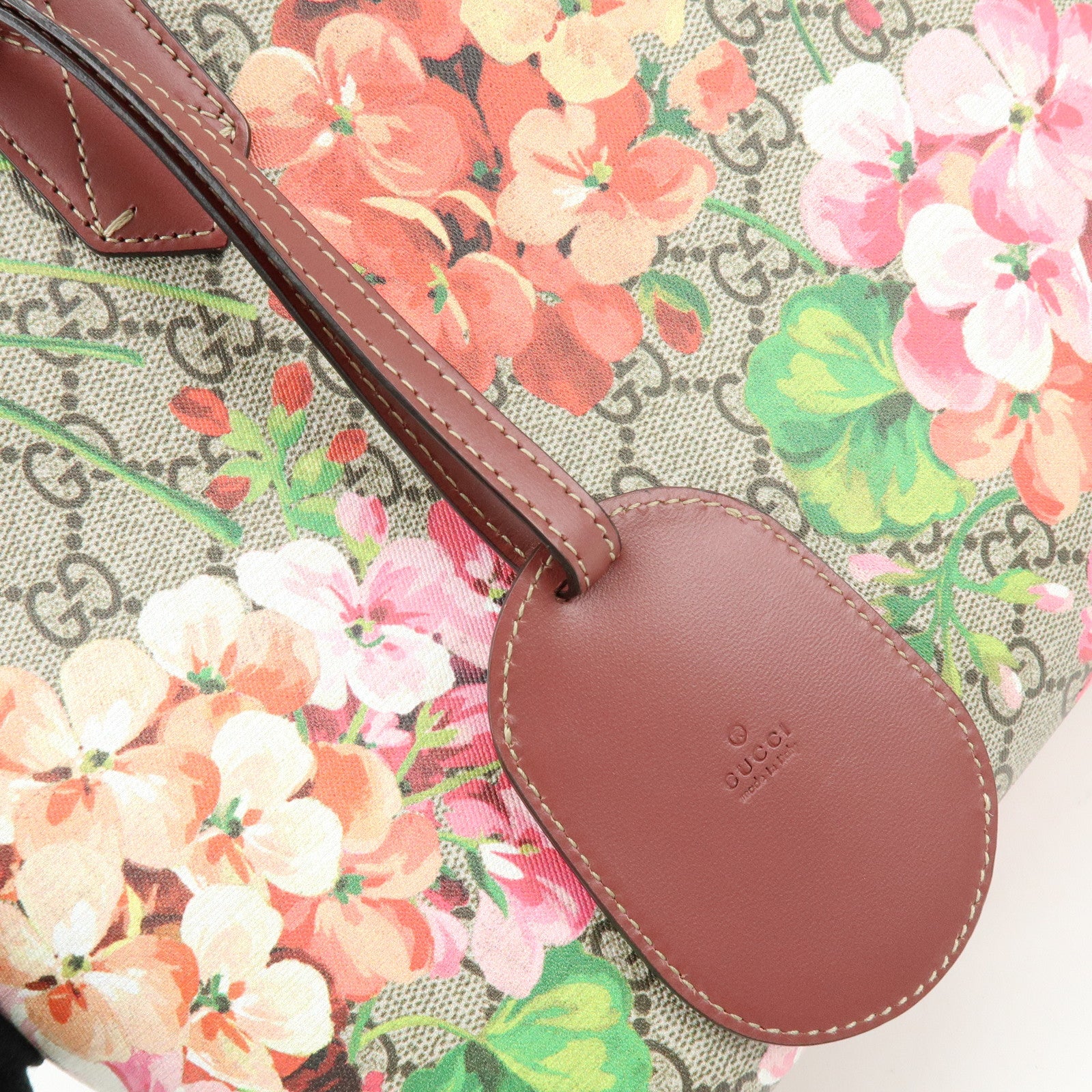GUCCI GG Blooms GG Supreme Reversible Tote Shoulder bag 372613