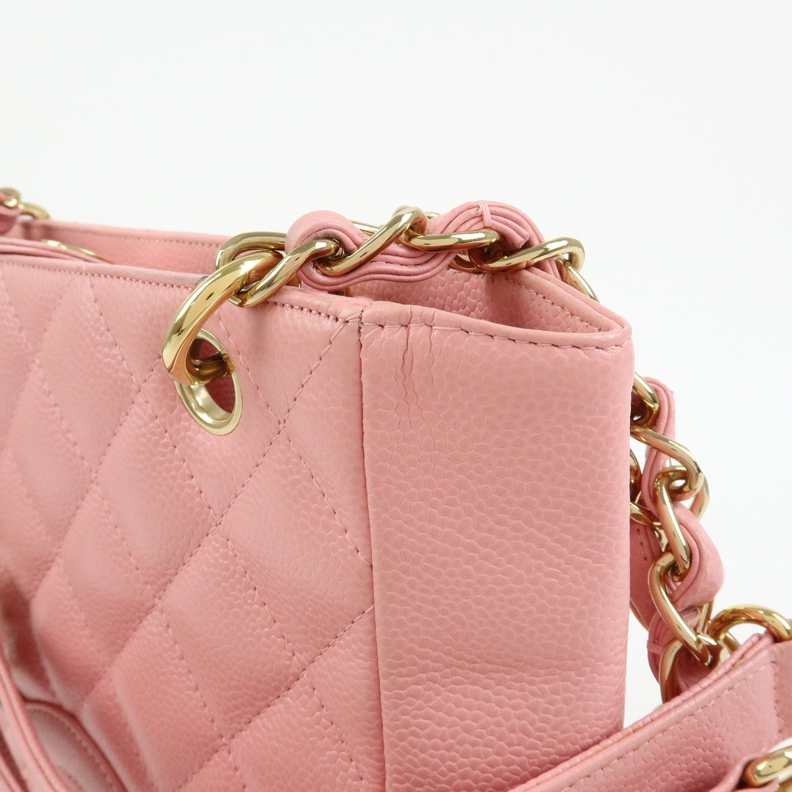 CHANEL COCO Mark Caviarskin PST Chain Tote Bag Shoulder Bag Pink