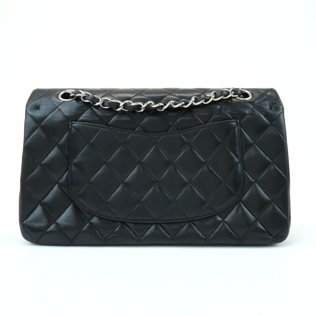 CHANEL Matelasse 25 Double Flap Lamb Skin Chain Shoulder Bag A01112