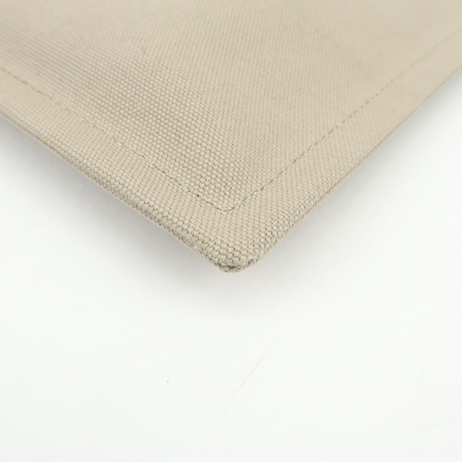 HERMES Yachting GM Canvas Flat Pouch Cosmetic Pouch Beige