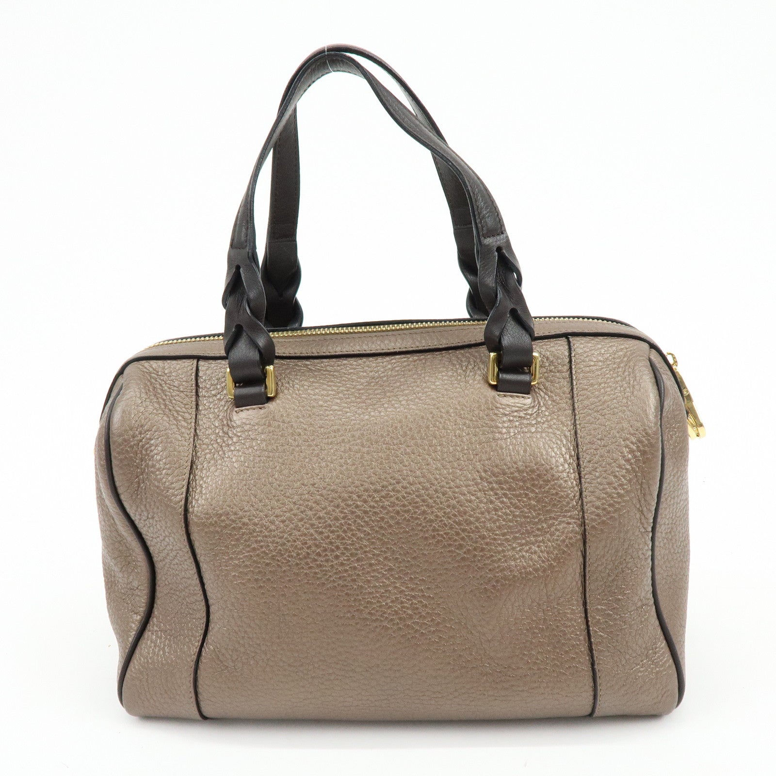 LOEWE Anagram Leather 2Way Bag Hand Bag Boston Bag Bronze