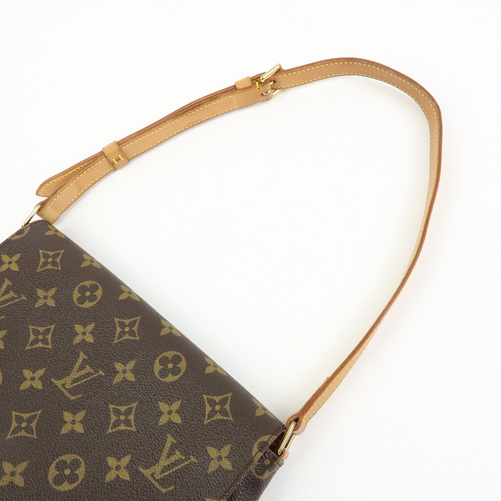 Louis Vuitton Monogram Musette Tango Short Shoulder Bag Brown M51257