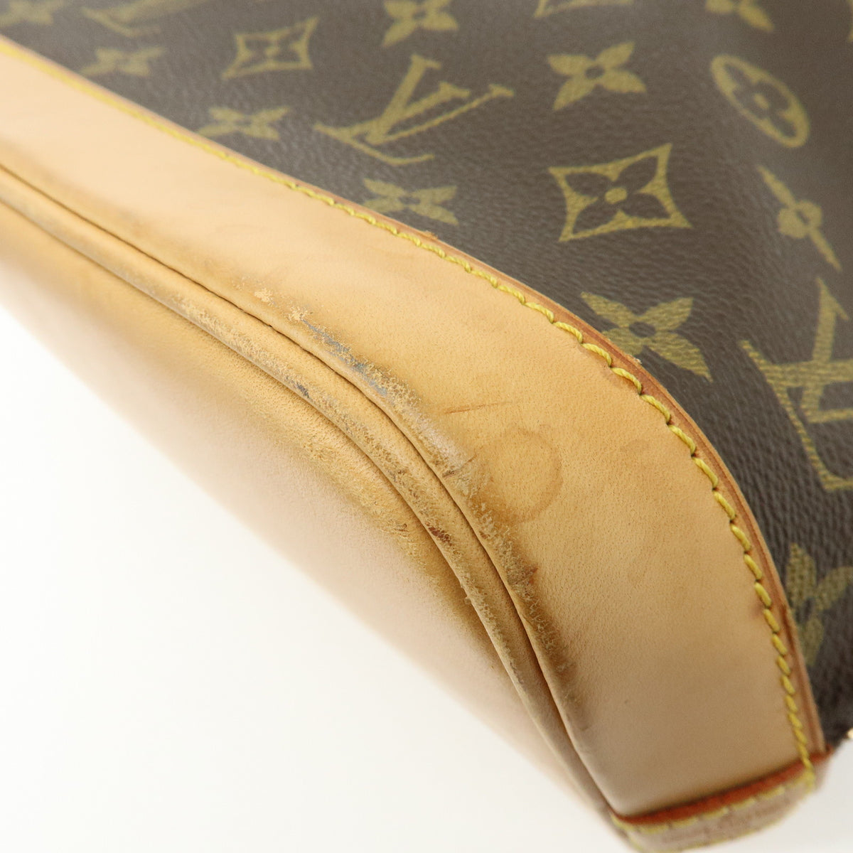 Louis Vuitton Monogram Alma Canvas Leather Hand Bag Brown M51130