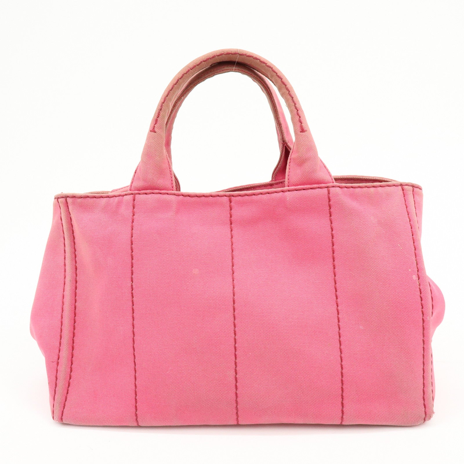 PRADA Canapa Triangle Logo Canvas 2Way Bag Hand Shoulder Bag Pink