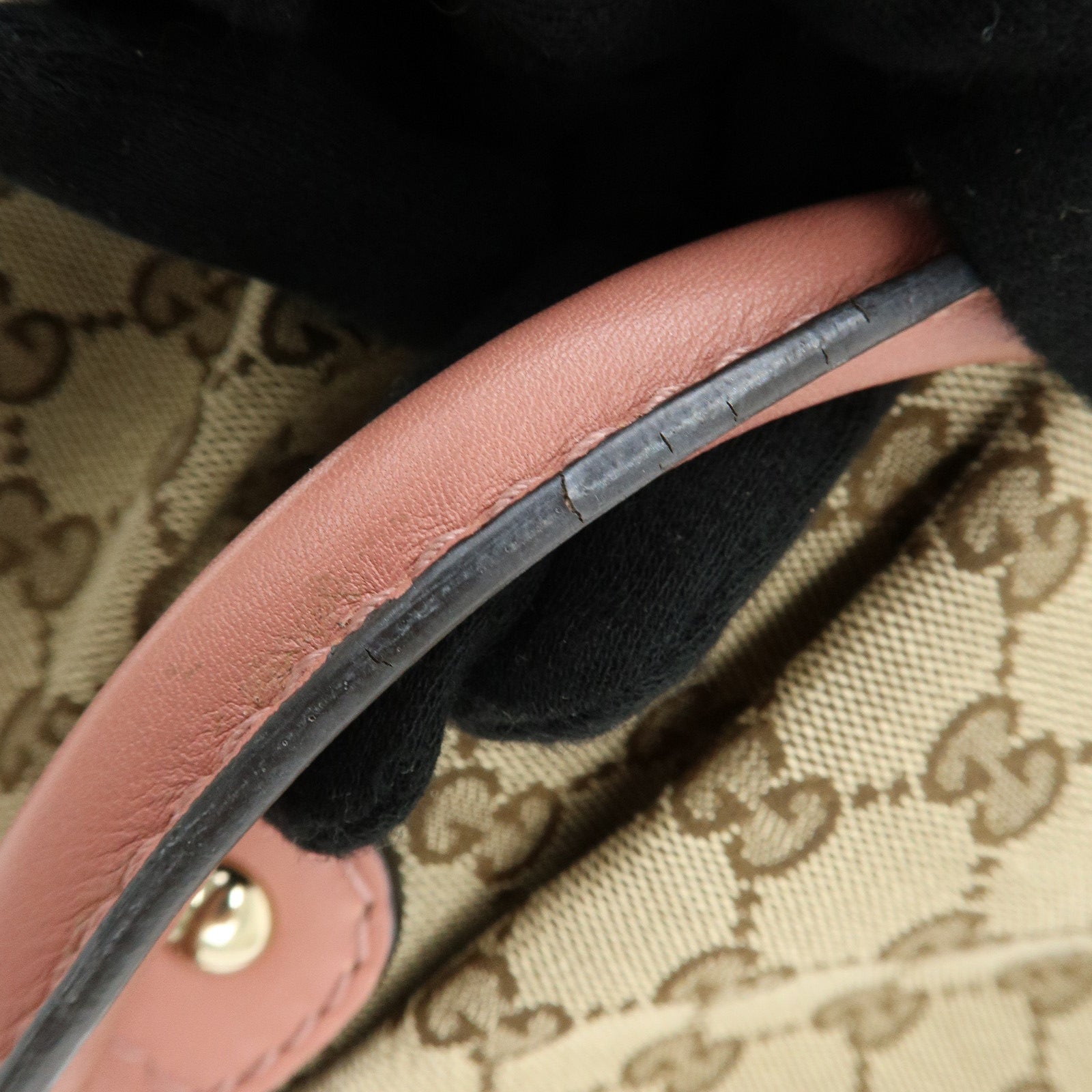 GUCCI Sukey GG Canvas Leather 2Way  Shoulder Bag Pink 247902