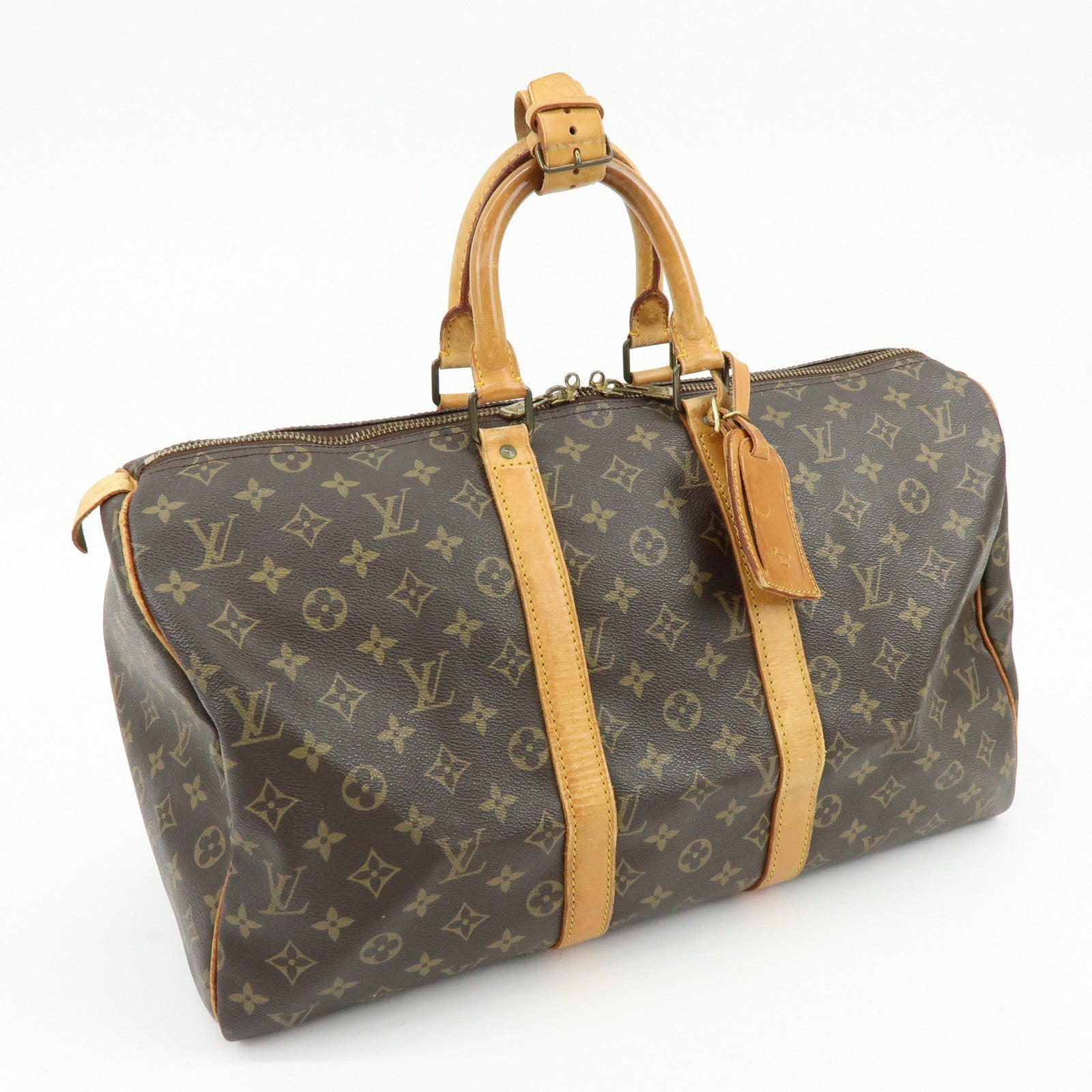 Louis Vuitton Monogram Keep All 45 Boston Bag Hand Bag Brown M41428