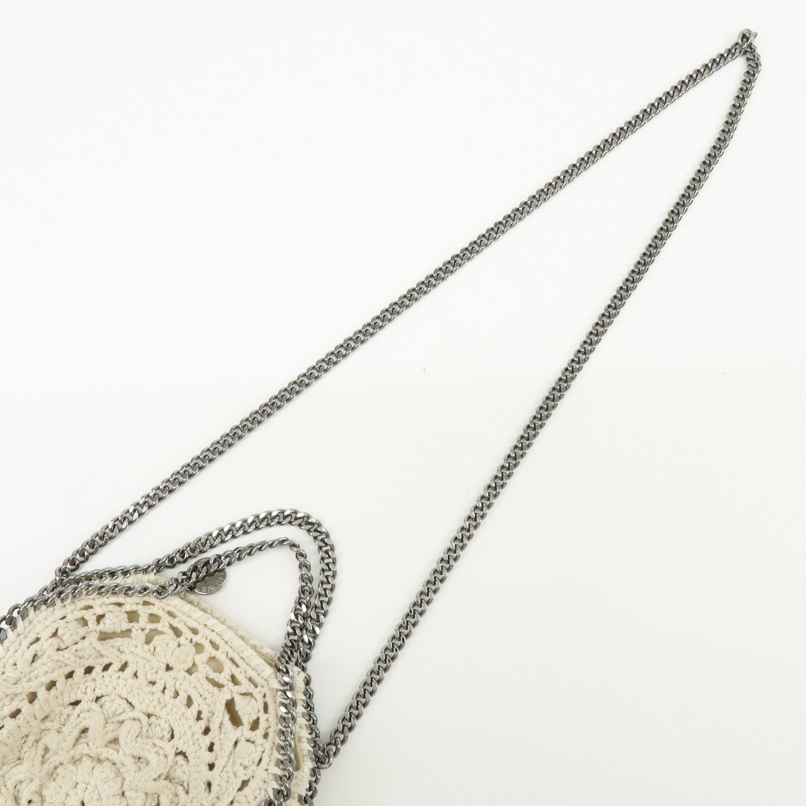 STELLA MCCARTNEY Falabella Canvas Crochet 2Way Hand Bag 391698