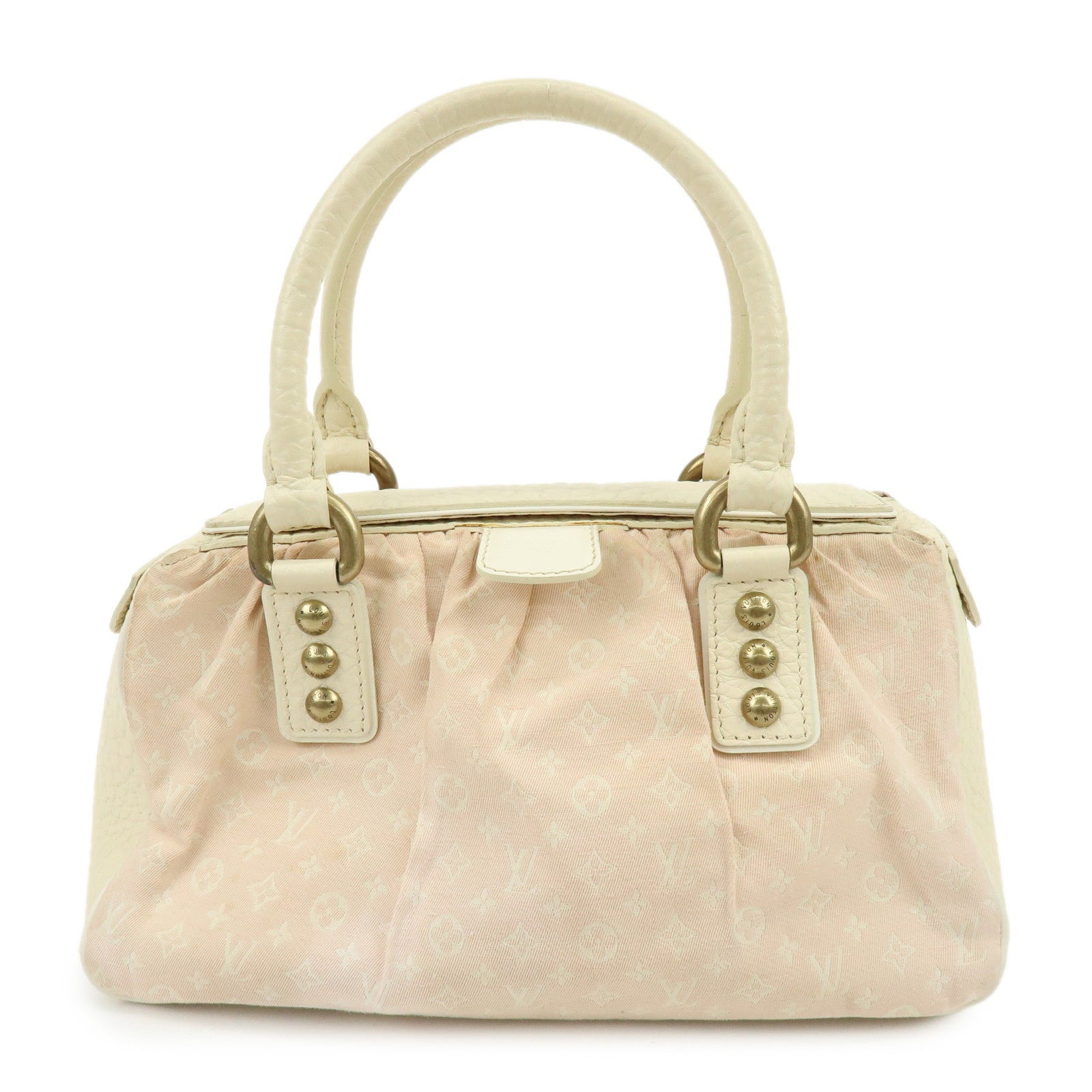 Louis Vuitton Monogram Mini Lin Trapes PM Hand Bag Rose M40062