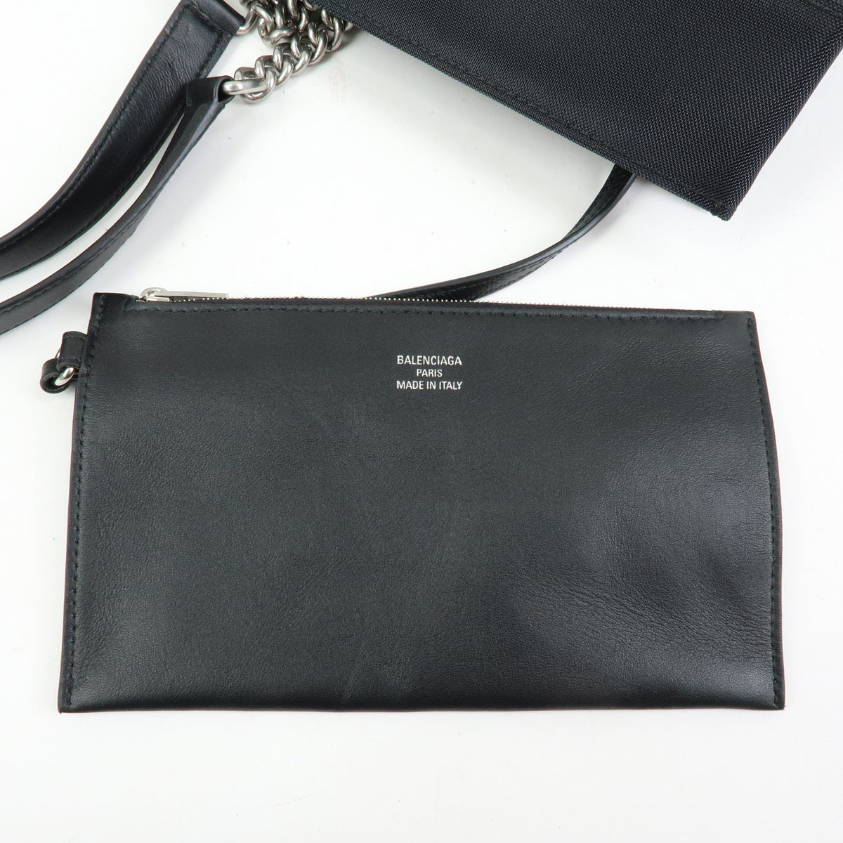 BALENCIAGA Duty Free Mesh Leather Tote Bag  Shoulder Bag Black 535269