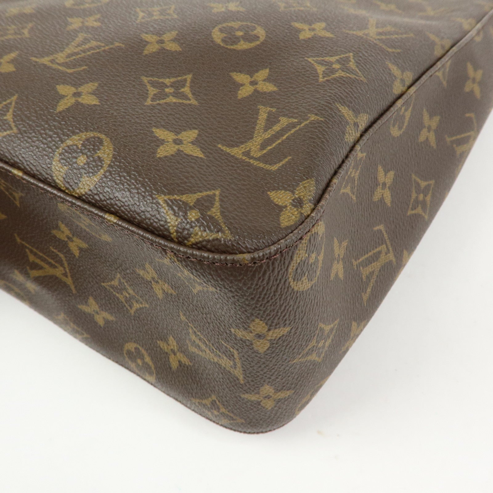 Louis Vuitton Monogram Looping GM Canvas Shoulder Bag Brown M51145