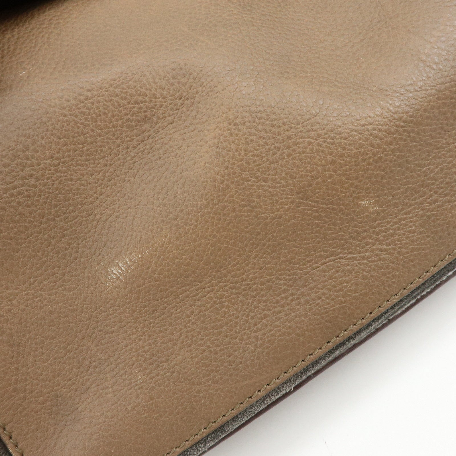 SAINT LAURENT PARIS Baby Cabas Leather Hand Bag Boudreaux Beige